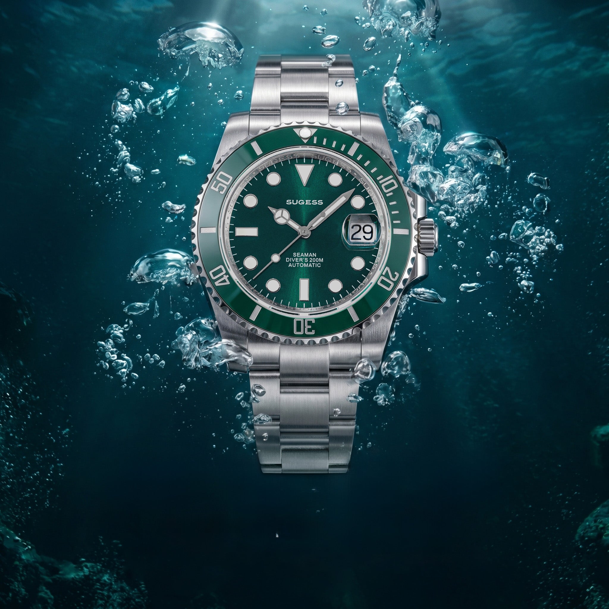 Submariner V10 Stainless Steel Ceramic Bezel Seaman NH35A
