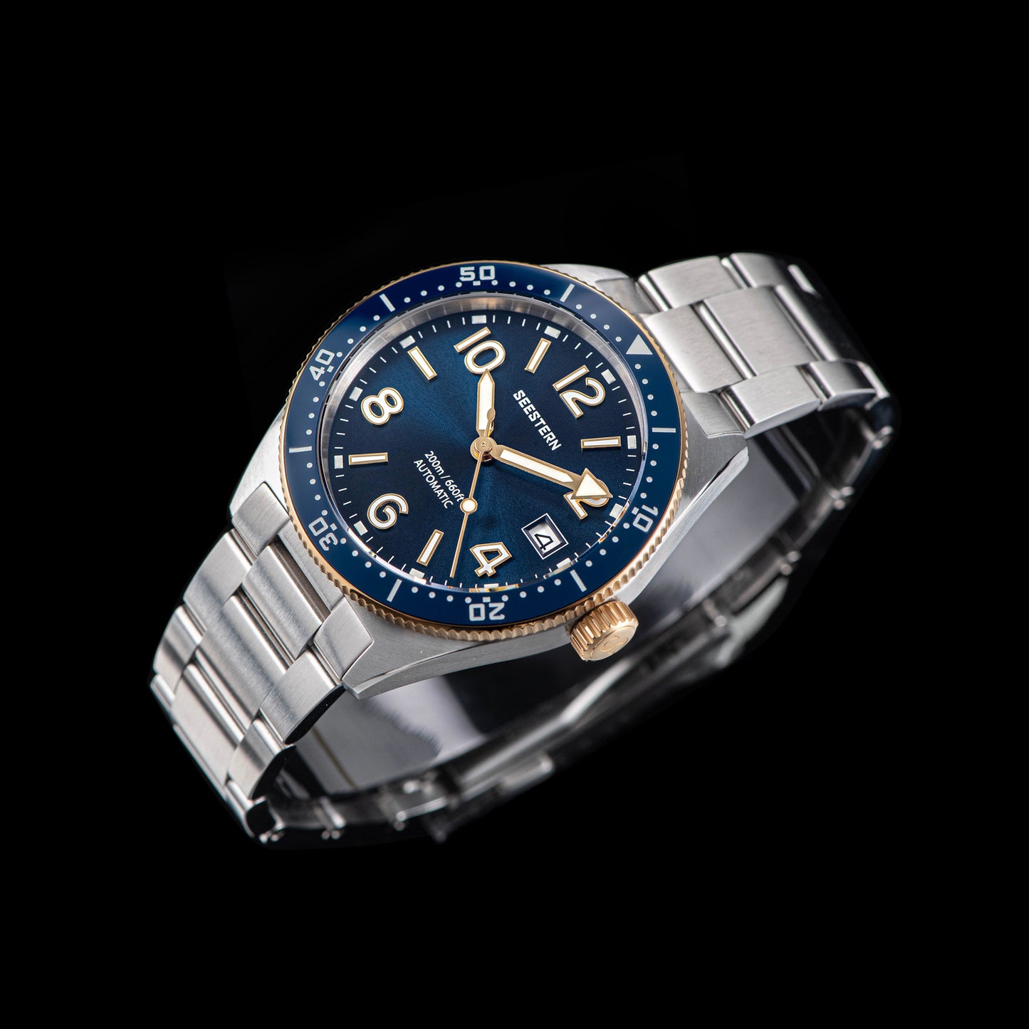 Seestern 434 Professional Diver Automatic 200m Water Resistant V2 (Bigger Watch Crown, Engrave Case Back)