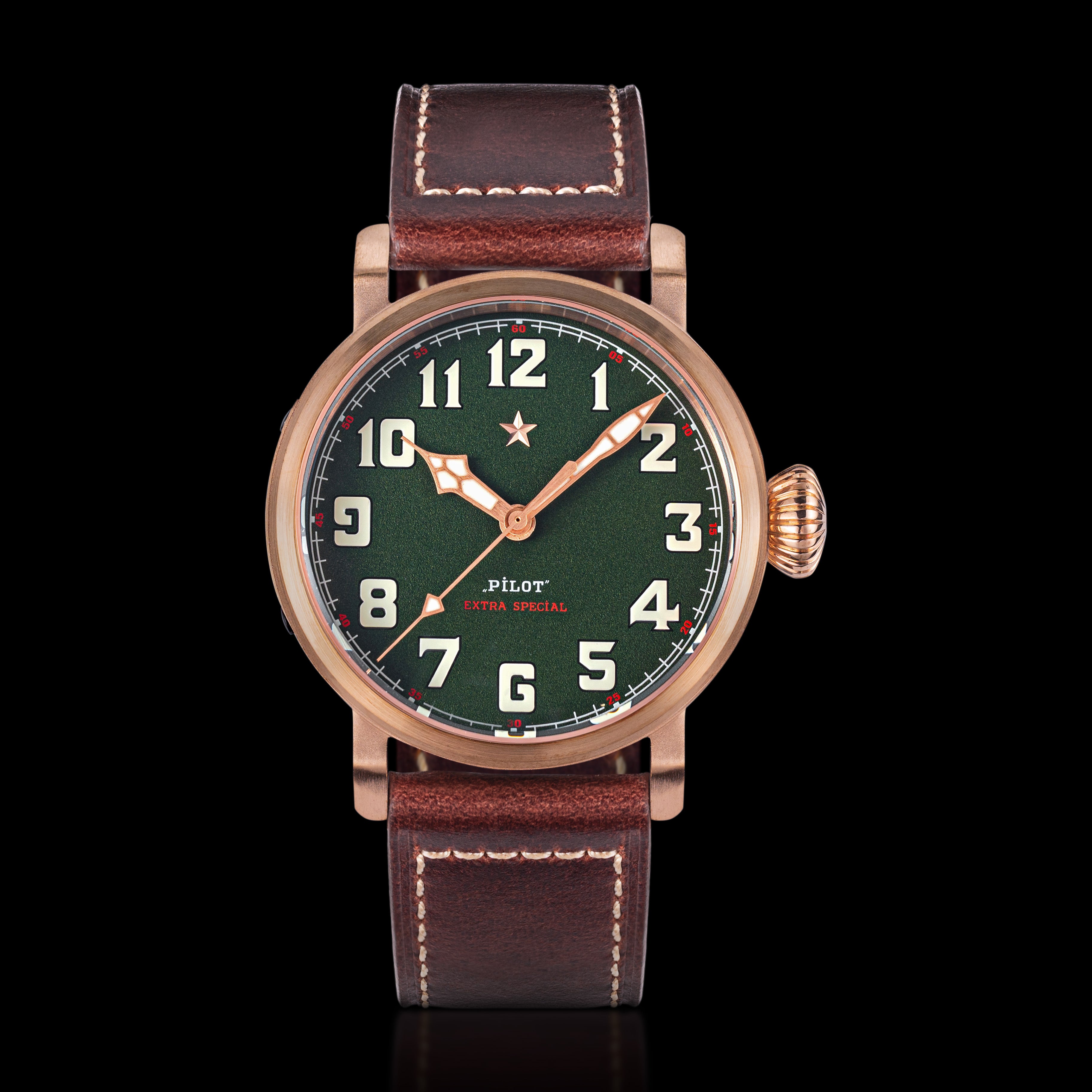 Sugess Pilot Master Genuine Seagull ST2130 CuSn8 Bronze Watch 1963