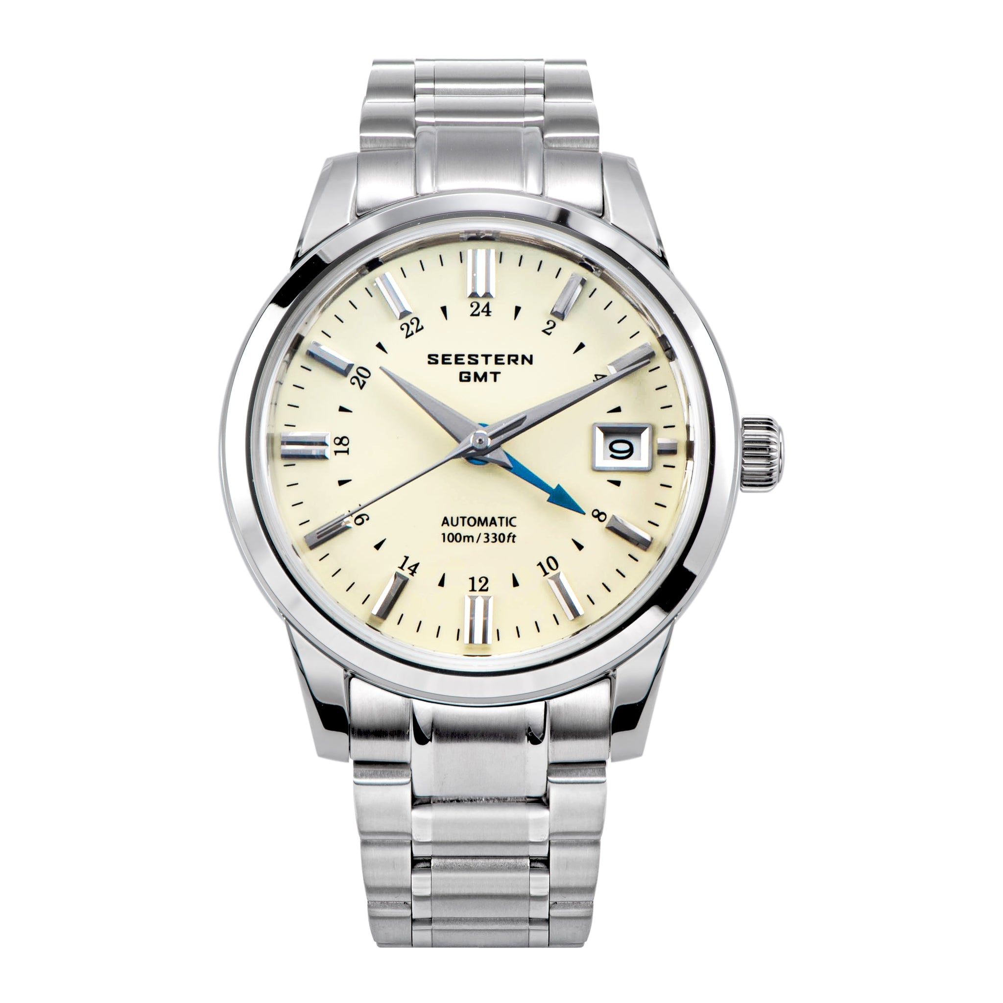 Seestern S446 GMT Watch Creamy Dial (Seiko NH34 GMT movement)