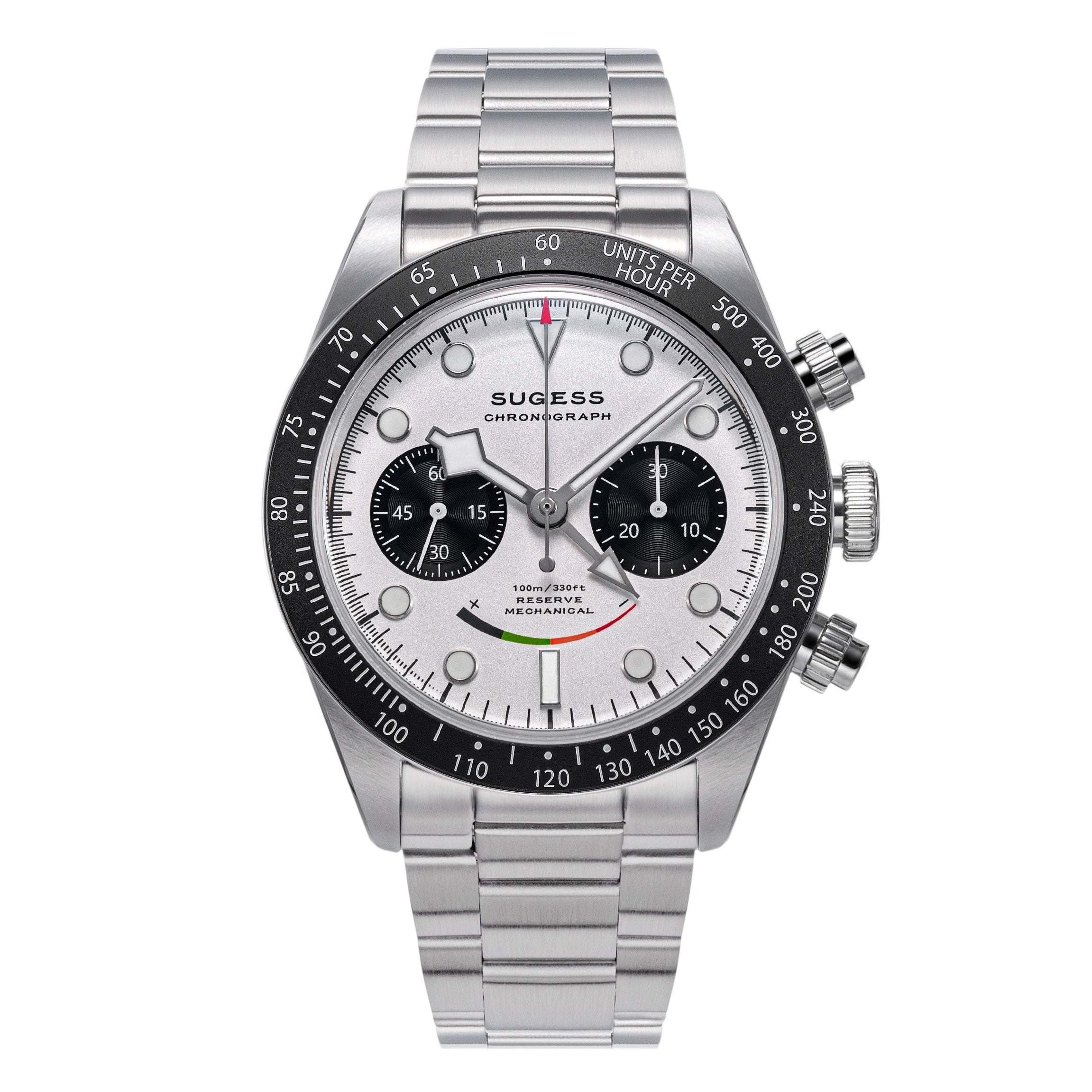 Chrono Heritage S475 Chronograph Power Reserve Smile White Panda Dial