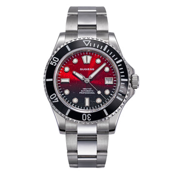 Sugess S476 Red Glacier Crackle Dial Automatic