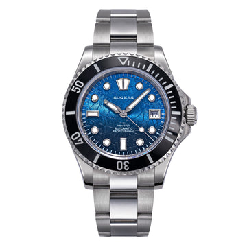 Sugess S476 Blue Glacier Crackle Dial Automatic