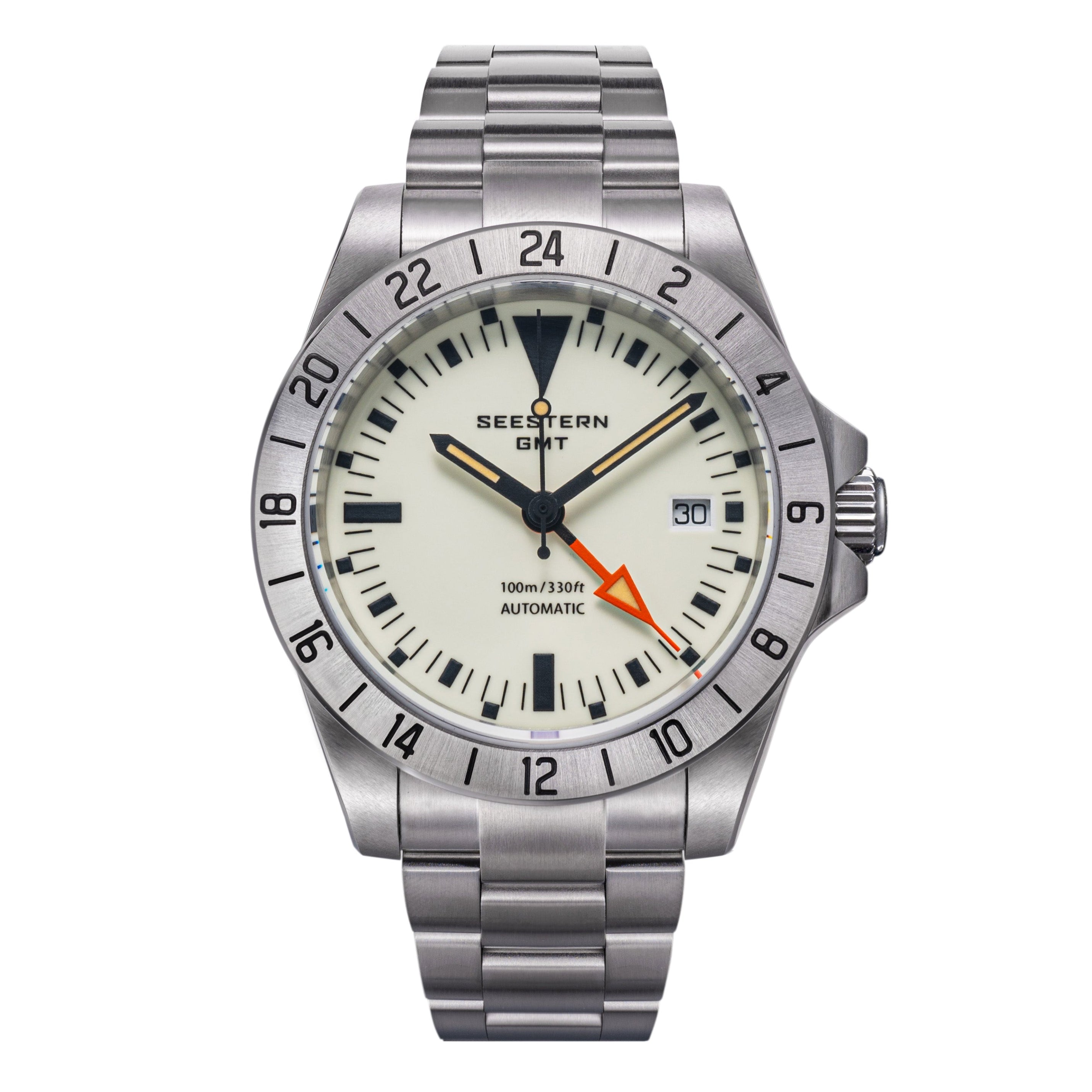 Seestern Heritage S436-2 BB White Dial GMT Automatic