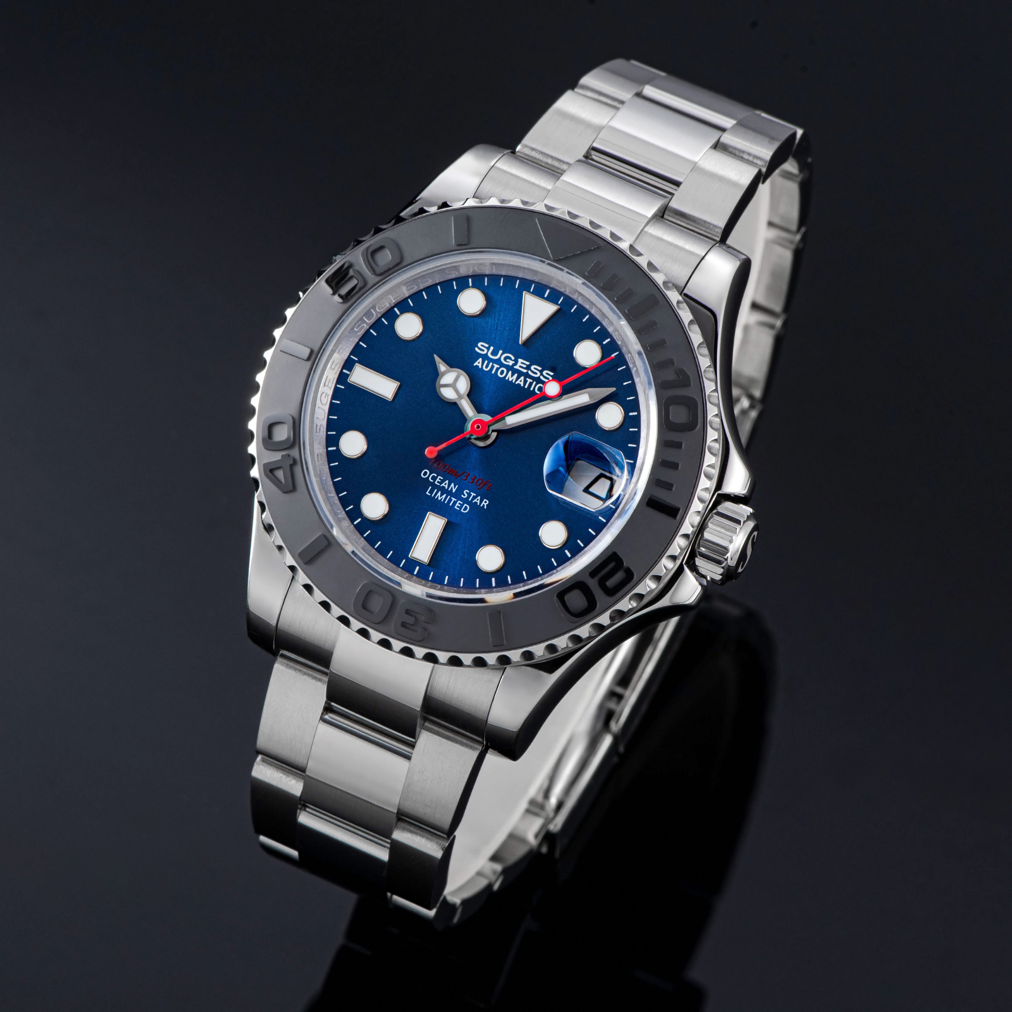 Ocean Star S450 YM Diver Watch NH35 Ceramic Bezel Blue Dial Limited Ed