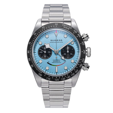 Chrono Heritage S475 Chronograph Power Reserve Smile Light Blue Panda Dial