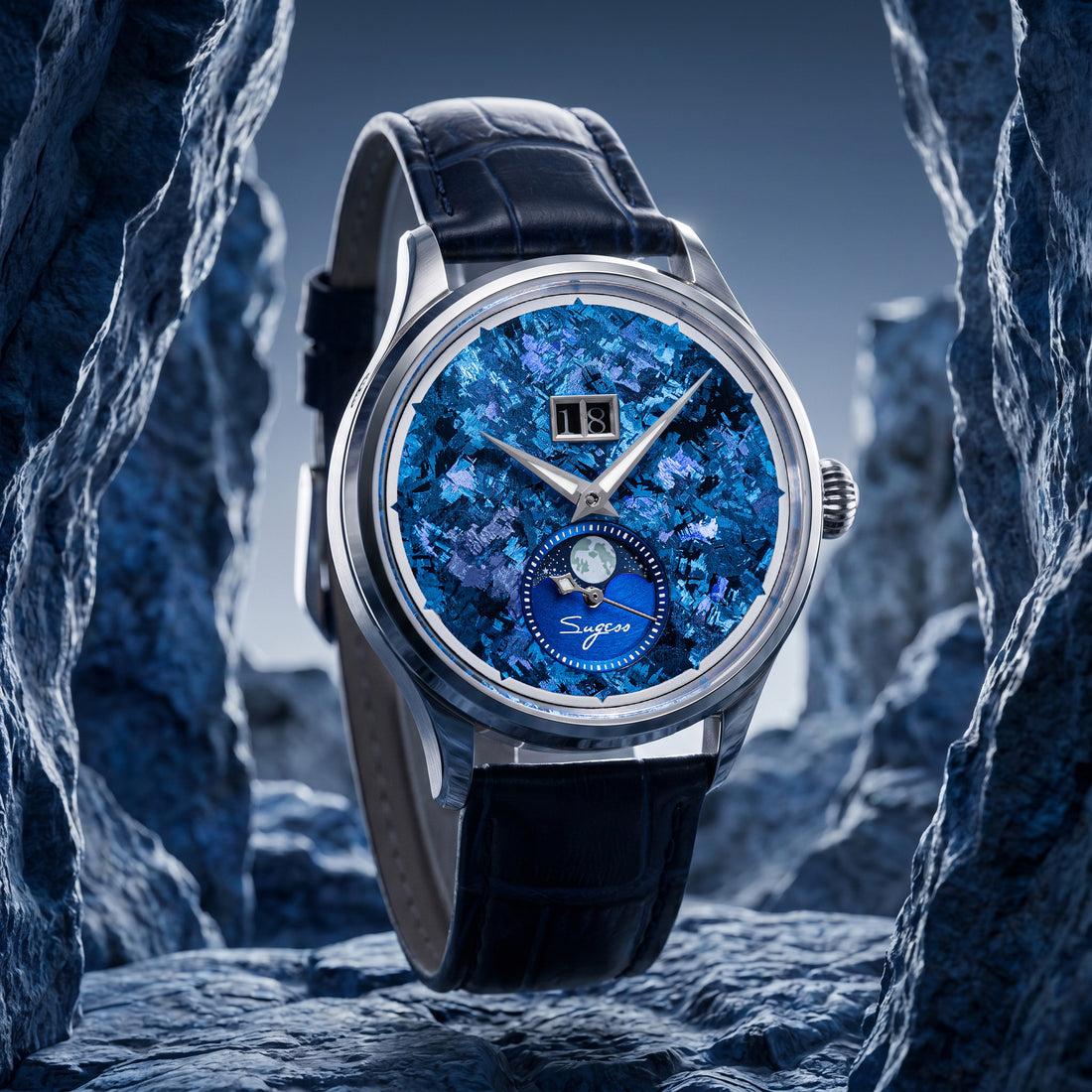Sugess S401 MoonPhase Master Automatic Blue Dial