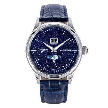 MoonPhase Master S401C Automatic Blue Gold Stone Star Dust Dial