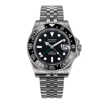 Sugess S420 Black Bezel GMT Jubilee Bracelet (Micro-Adjust Clasp)