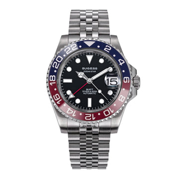 Sugess S420 Red & Blue Bezel GMT Jubilee Bracelet (Micro-Adjust Clasp)