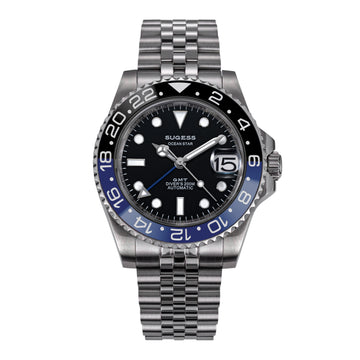 Sugess S420 Blue & Black Bezel GMT Jubilee Bracelet (Micro-Adjust Clasp)