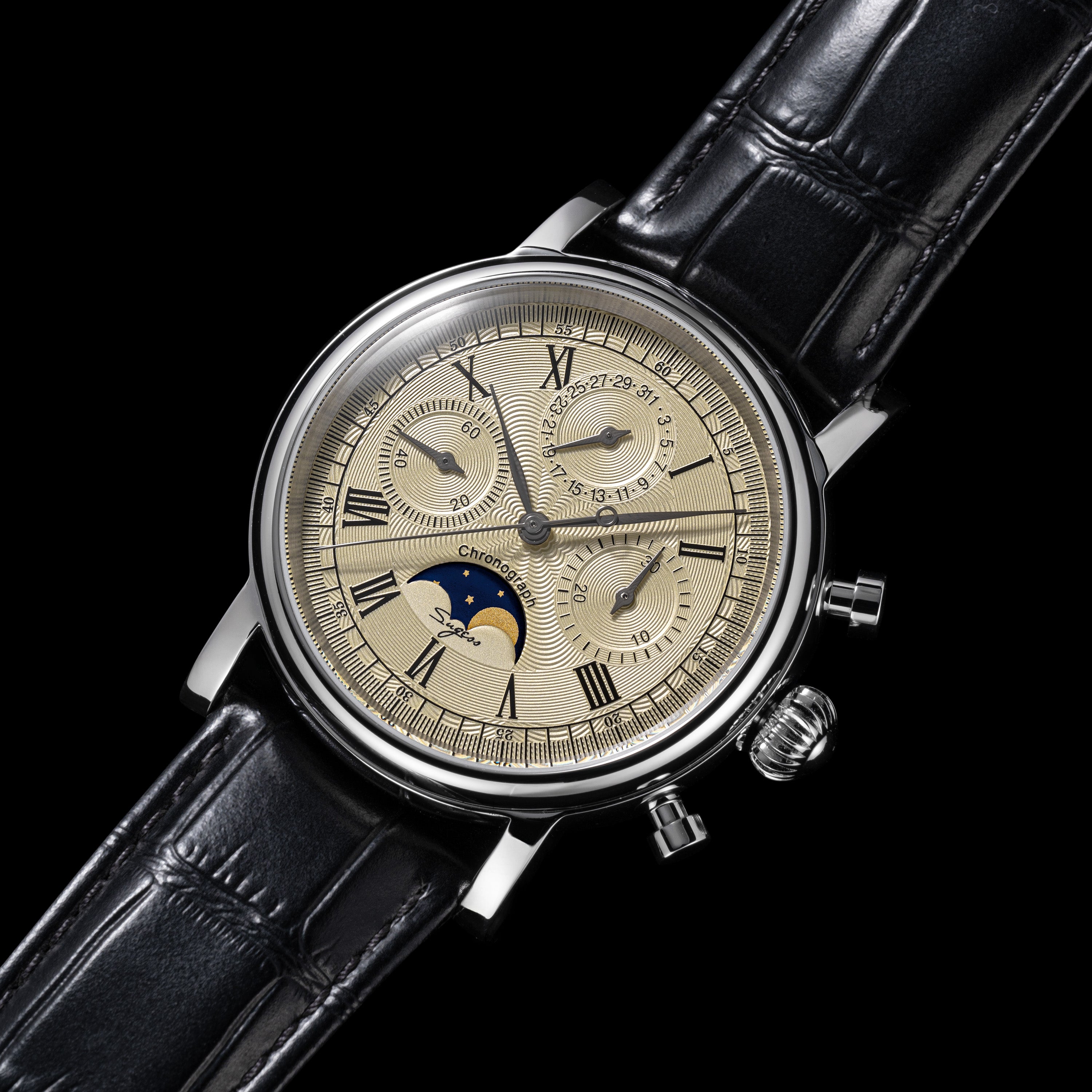 Sugess Moonphase Seagull ST1908 Movement Watch SUM199B