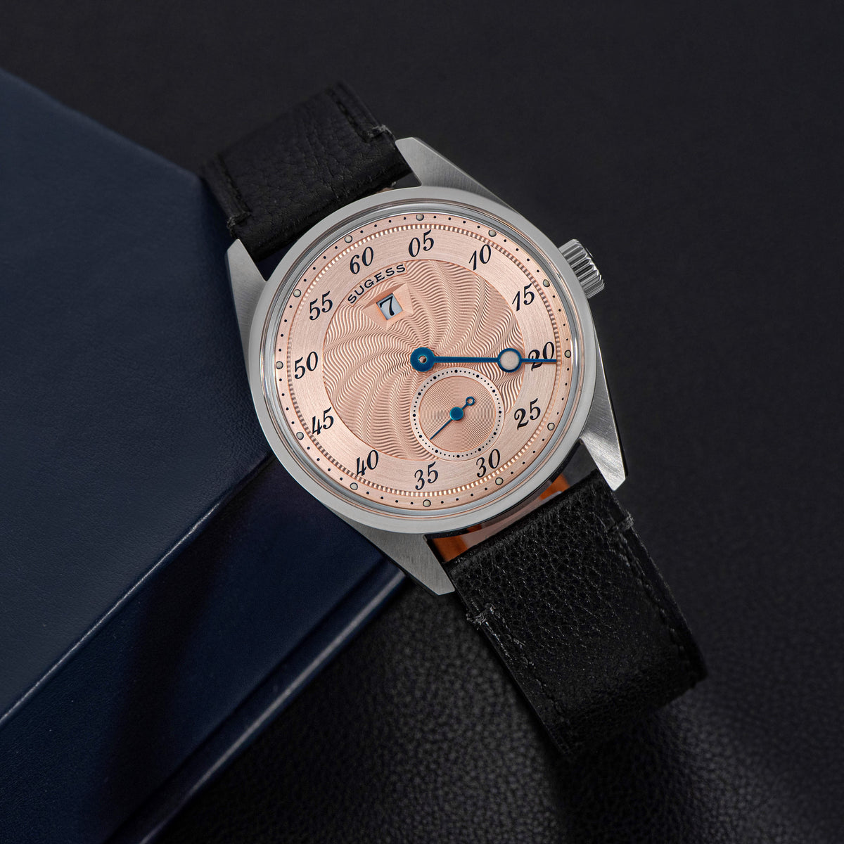 Automatic S451-1 Salmon Dial Jumping Hour One Pointer Stainless Steel ...