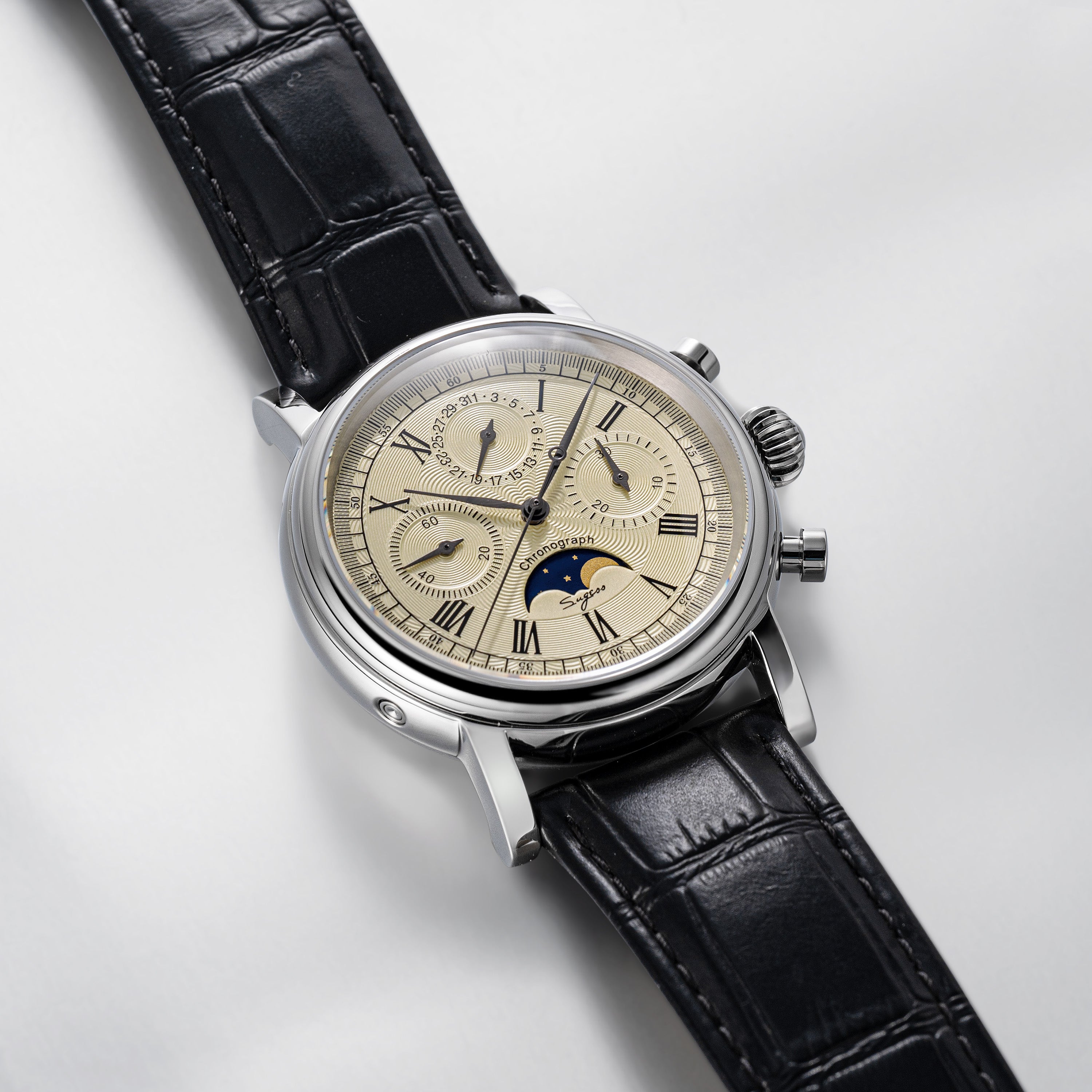 Sugess Moonphase Seagull ST1908 Movement Watch SUM199B