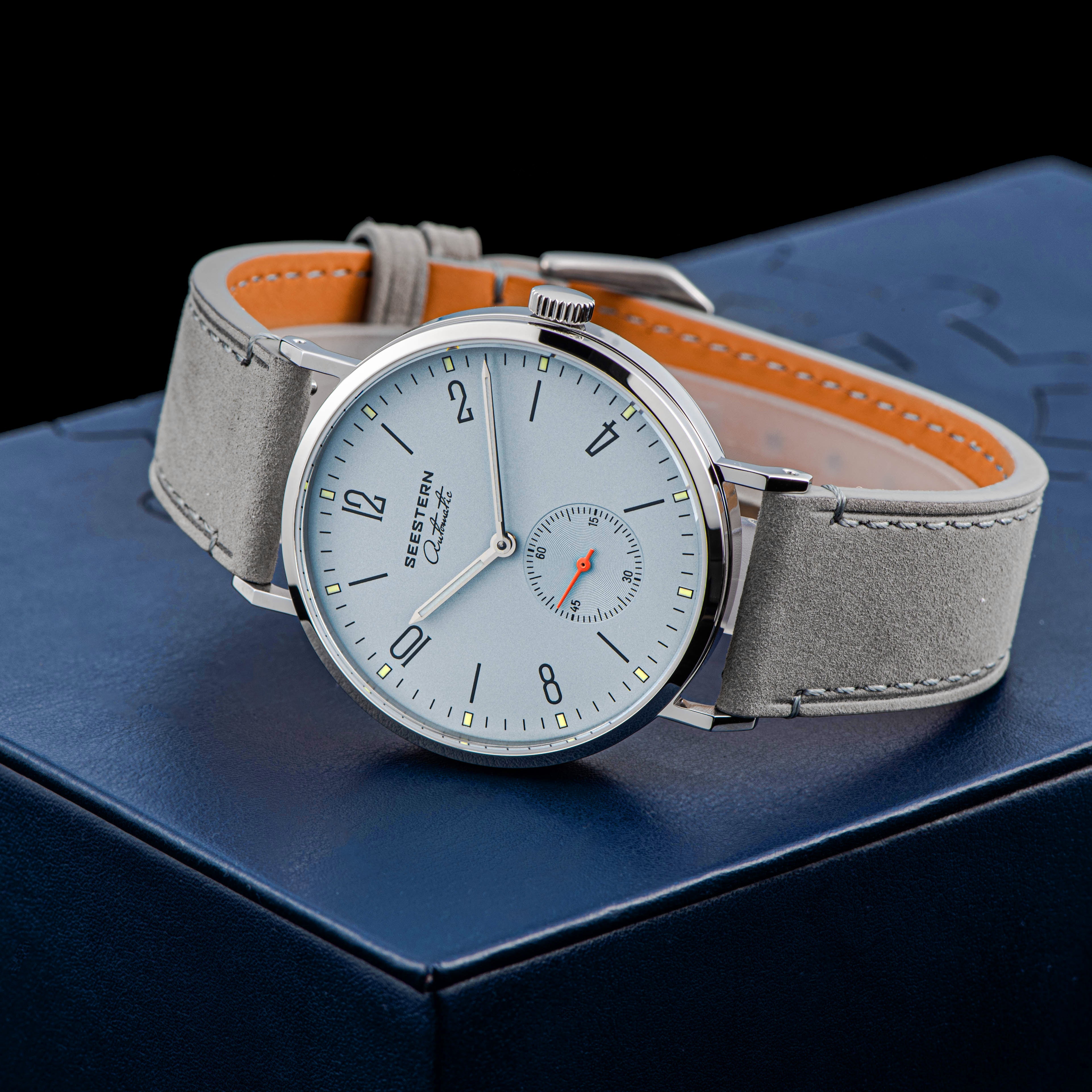 Seestern Automatic S382 38mm Light Blue Dial Classic Automatic Watch
