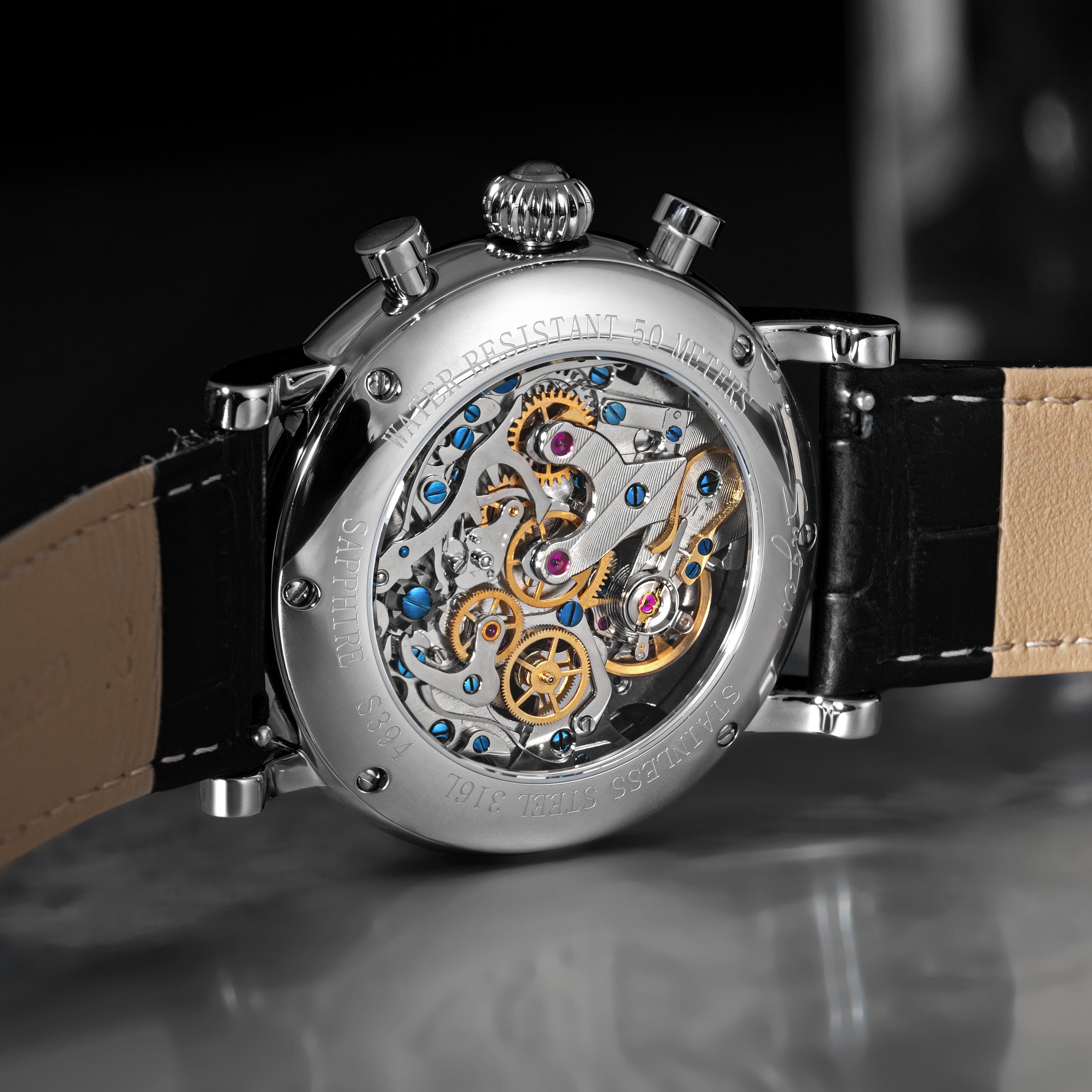 MoonPhase Master S394 (SU1908SZ) Stainless-Steel Case Black Dial