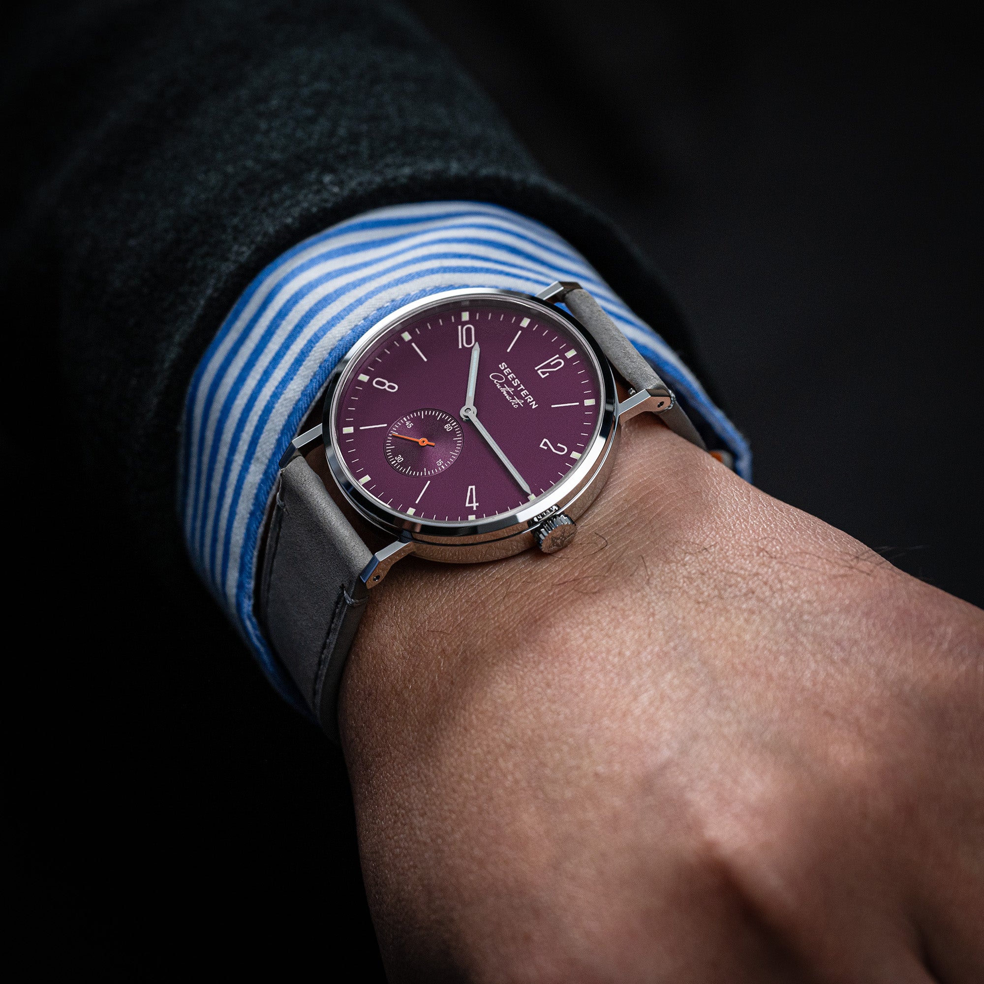 時計 SEESTERN automatic Seestern Automatic S382 38mm Purple Dial Classic Automatic Watch
