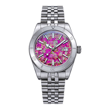 Seestern S477 Diver Purple Dial Stainless-Steel Bezel
