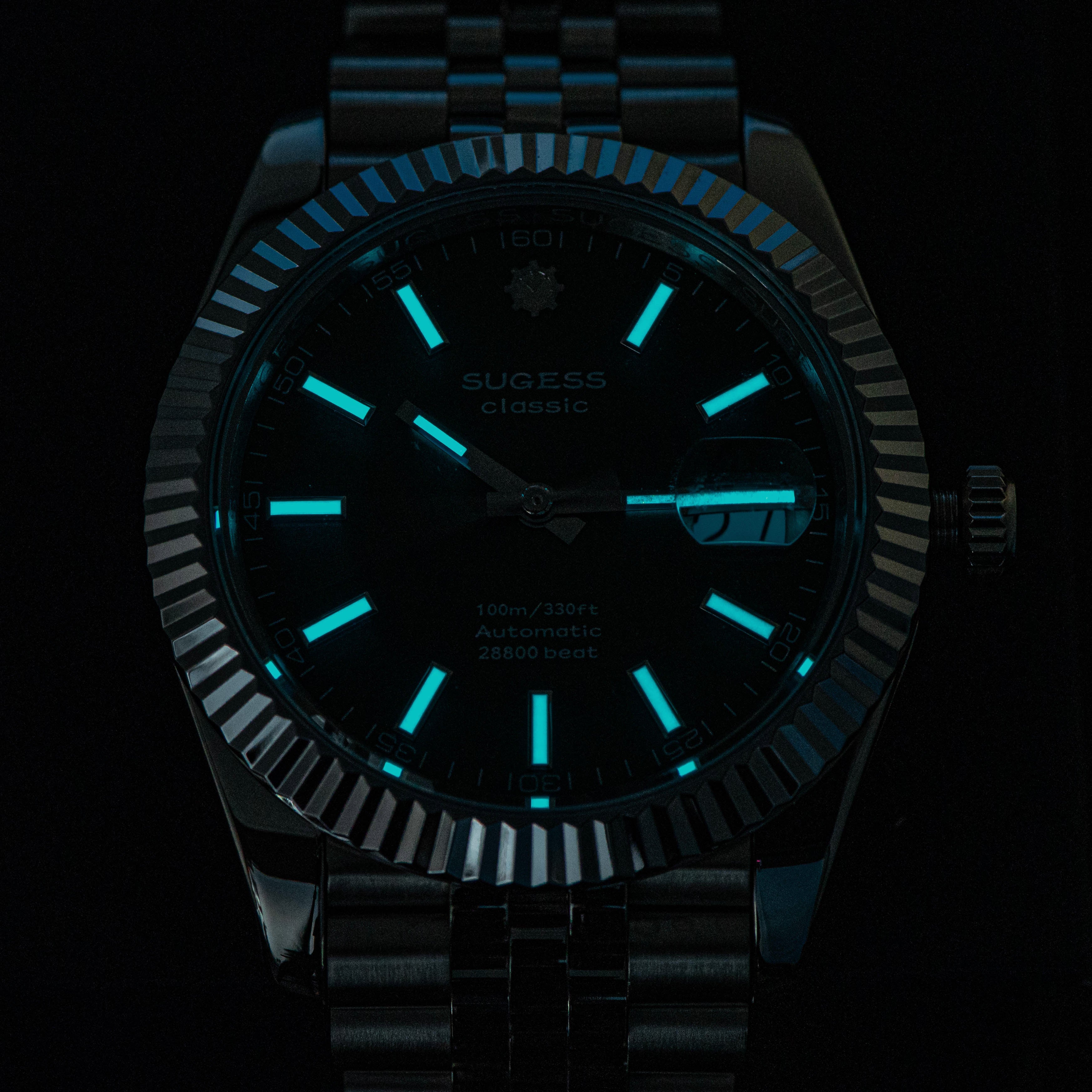 Automatic Classic S448 Deep Blue Dial Fluted Bezel Jubilee