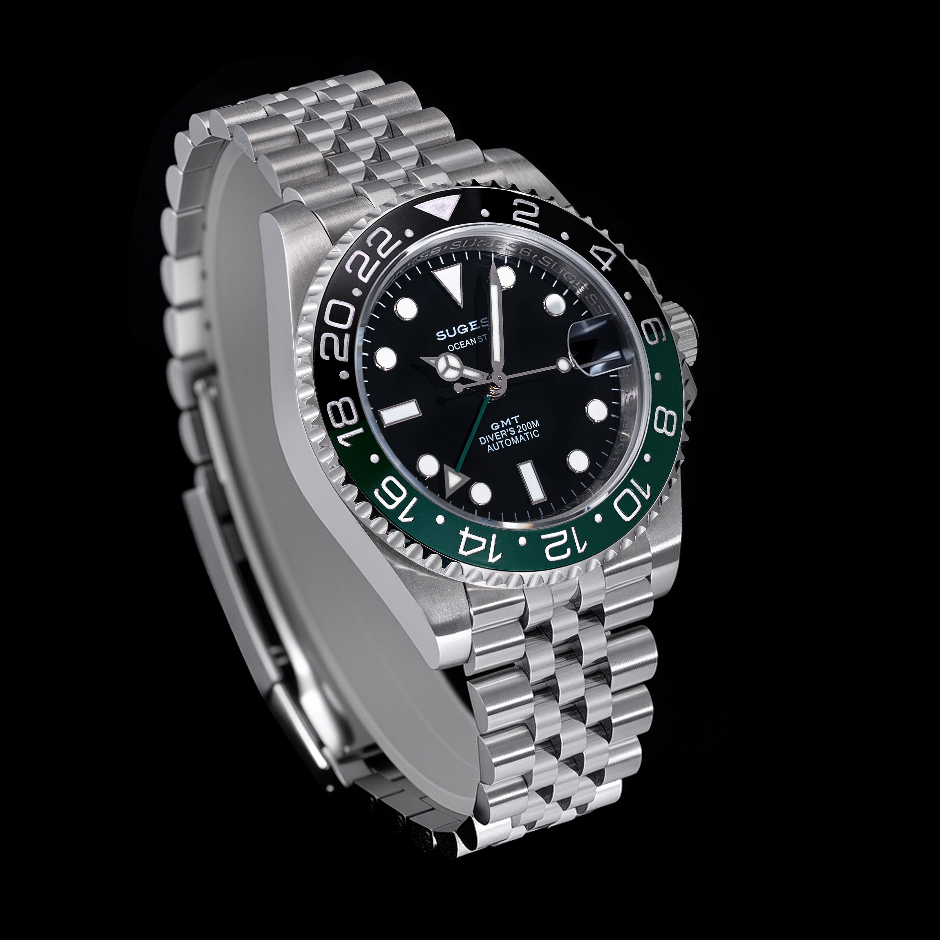 Sugess　GMT Sugess GMT Diver's Stainless Steel Ceramic Bezel High Beat 28,800
