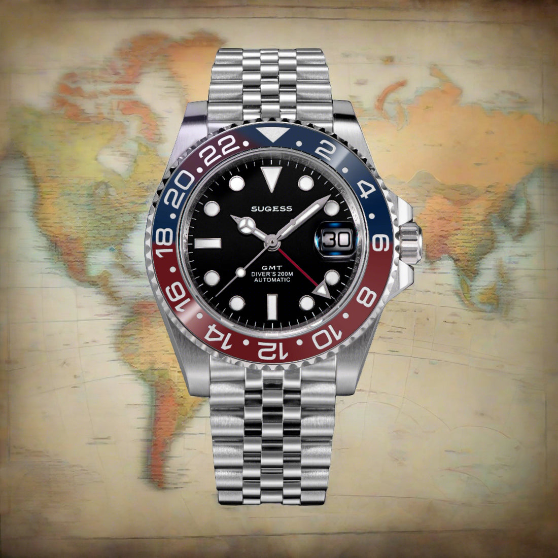 GMT DIVER'S SU126710BLRO 红色和蓝色表圈百事可乐 Jubilee 表带（2024 年更新版）