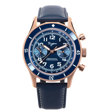 Chrono Heritage S423 Chronograph Rose Gold Blue Dial