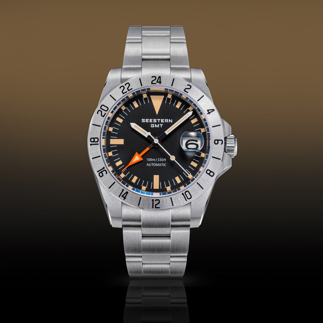 Seestern Heritage S436-2 BB Black Dial GMT Automatic