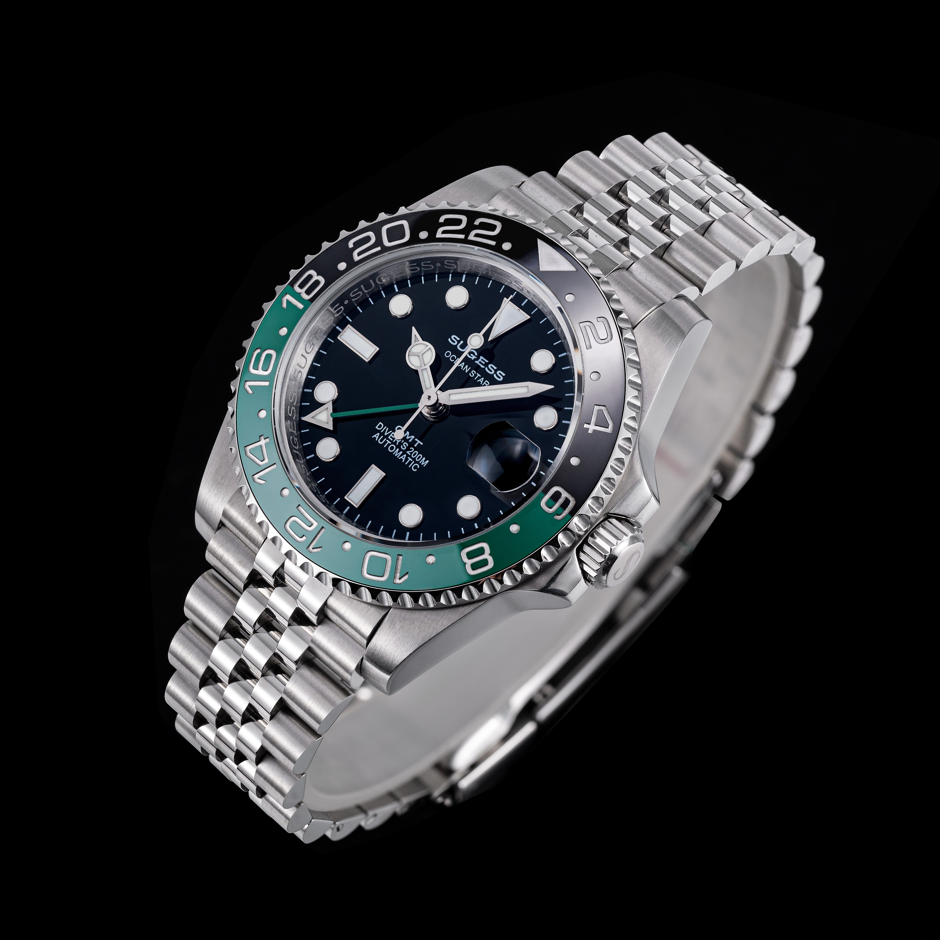 Sugess　GMT Sugess GMT DIVER'S S420-2.PS SAPPHIRE CRYSTAL Mens Sporty for