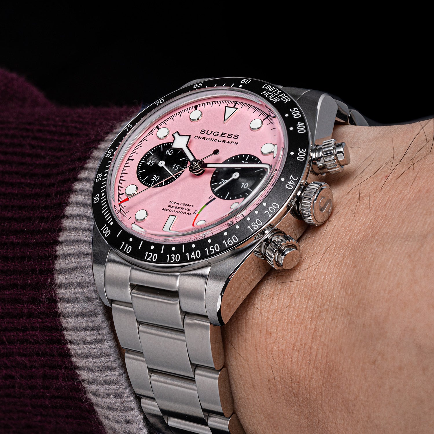 Chrono Heritage S457 Chronograph Power Reserve Pink Panda Dial