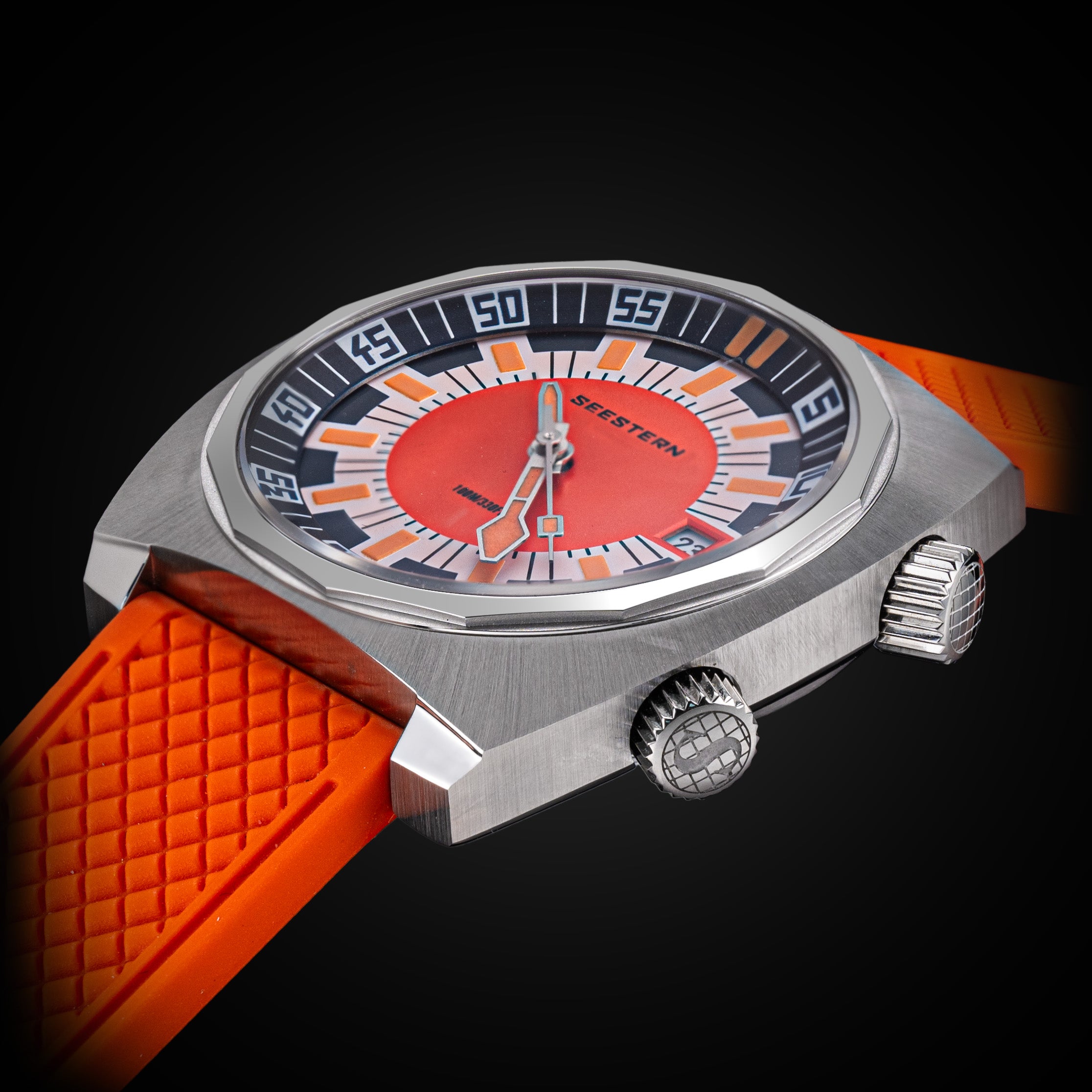 Seestern S471 Internal Rotating Bezel Orange Dial Automatic