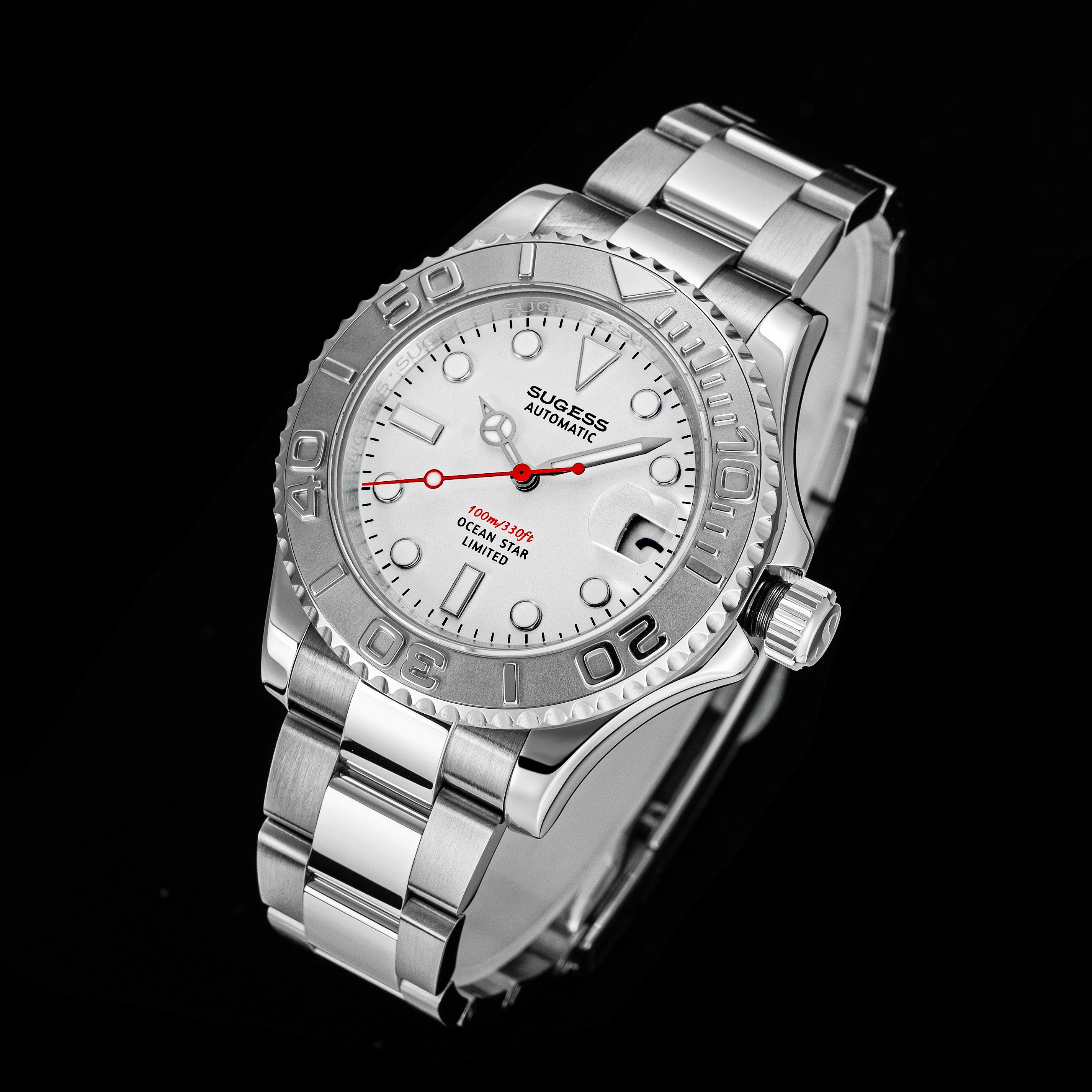 Ocean Star S450 YM Diver Watch NH35 Stainless-Steel Bezel White Dial L