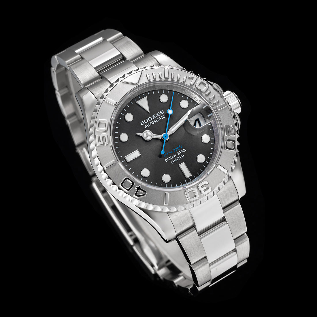 Ocean Star S450 YM Diver Watch NH35 Stainless-Steel Bezel Black Dial Limited Edition