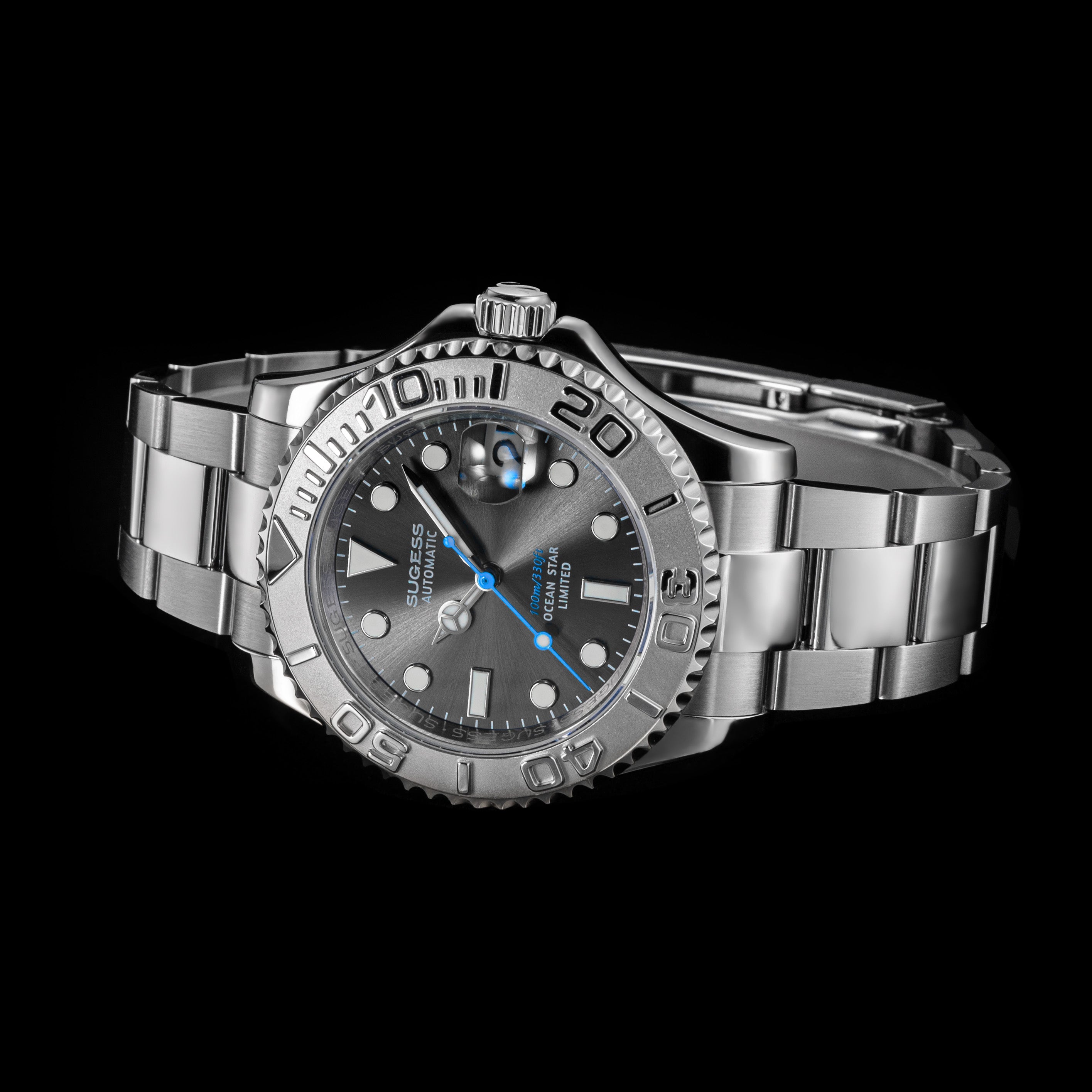 Ocean Star S450 YM Diver Watch NH35 Stainless-Steel Bezel Black Dial L