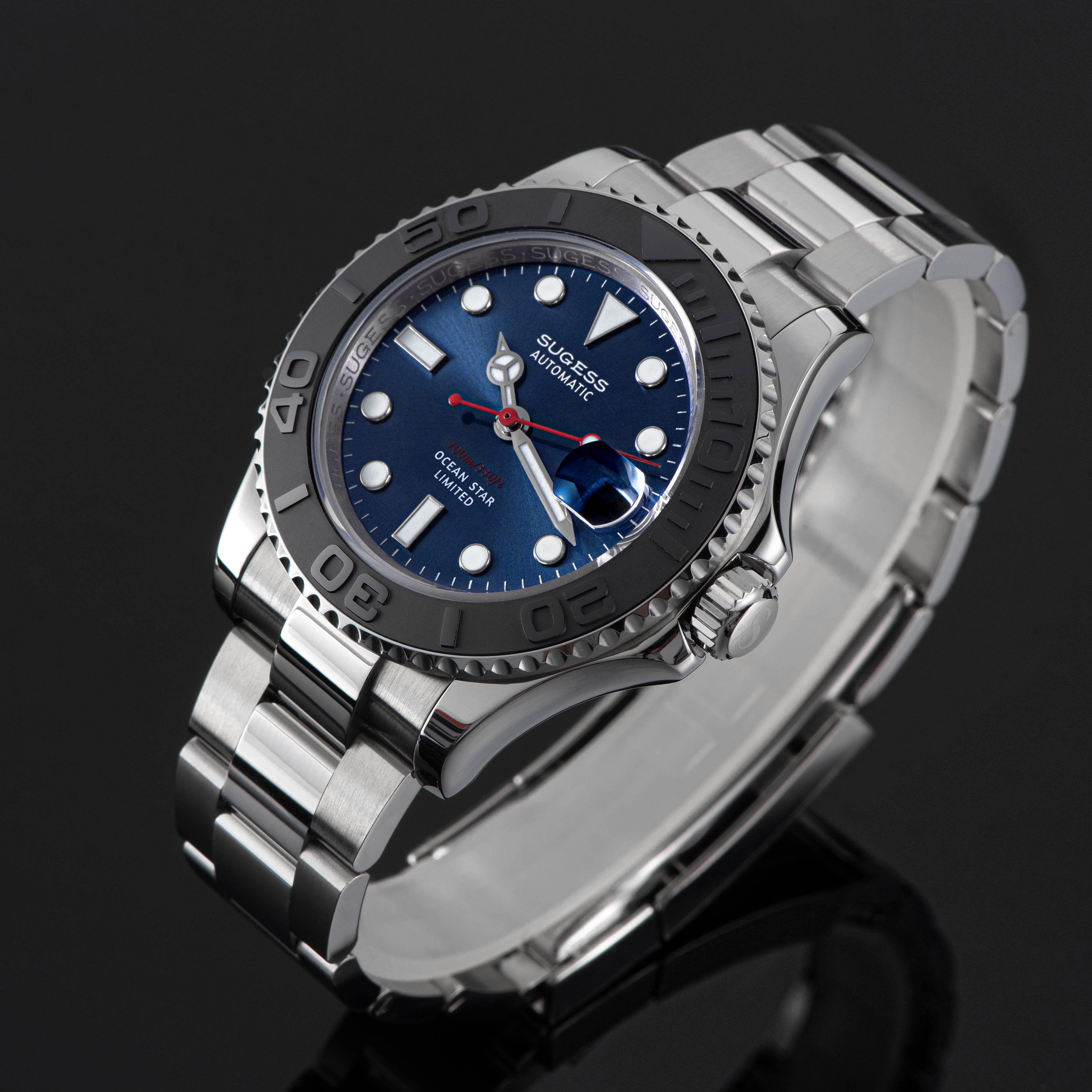 Ocean Star S450 YM Diver Watch NH35 Ceramic Bezel Blue Dial Limited Ed
