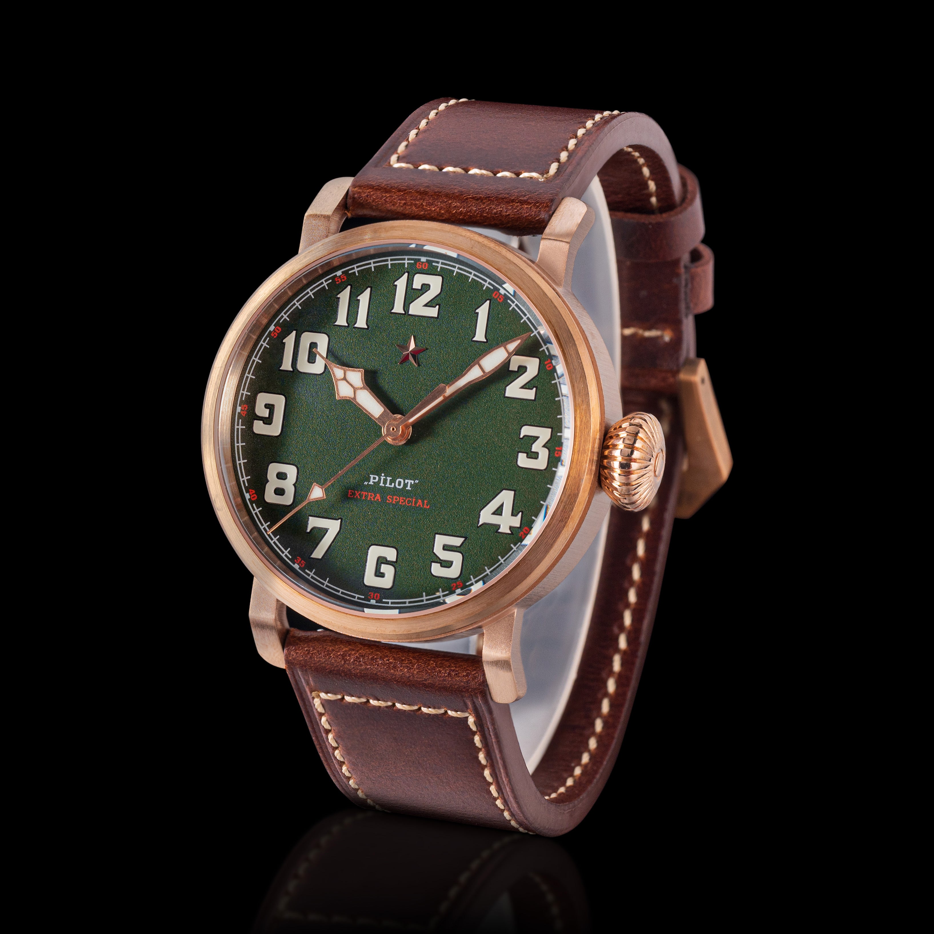 Sugess Pilot Master Genuine Seagull ST2130 CuSn8 Bronze Watch 1963