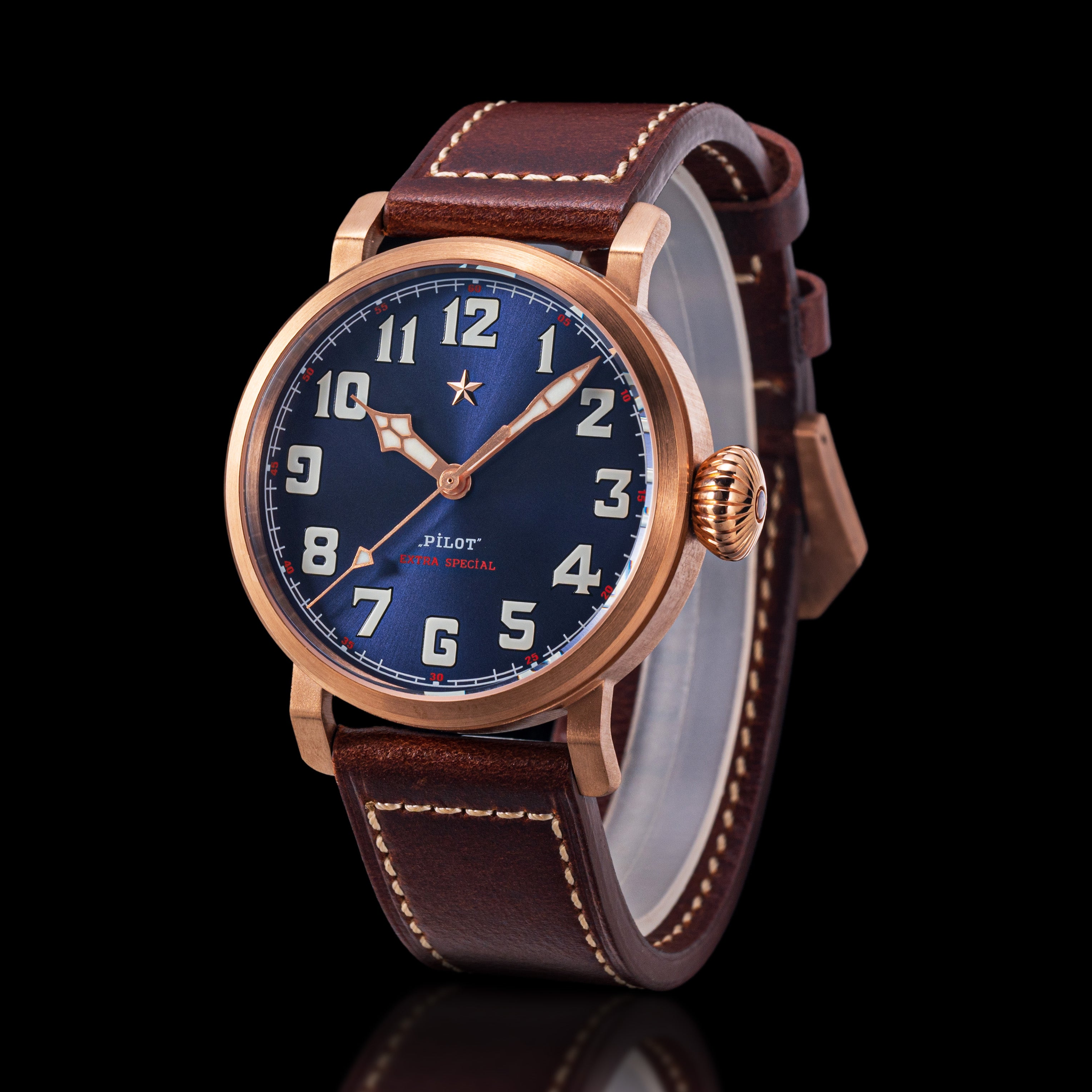 Sugess Pilot Master Genuine Seagull ST2130 CuSn8 Bronze Watch 1963