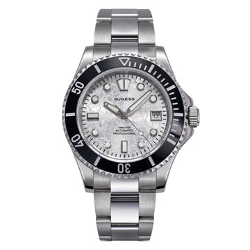 Sugess S476 White Glacier Crackle Dial Automatic