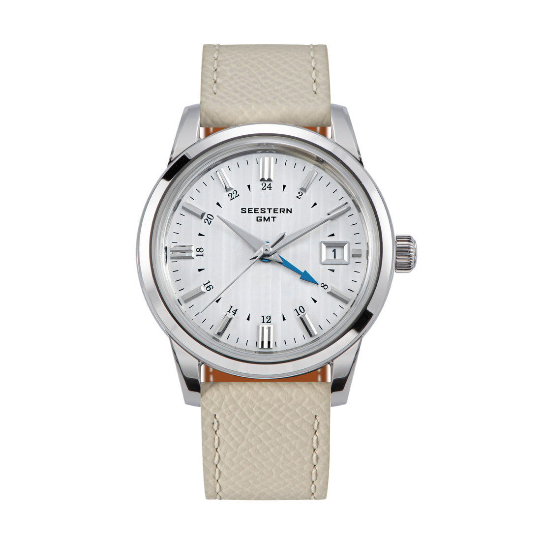 Seestern S446 GMT Watch White Dial (Seiko NH34 GMT movement)