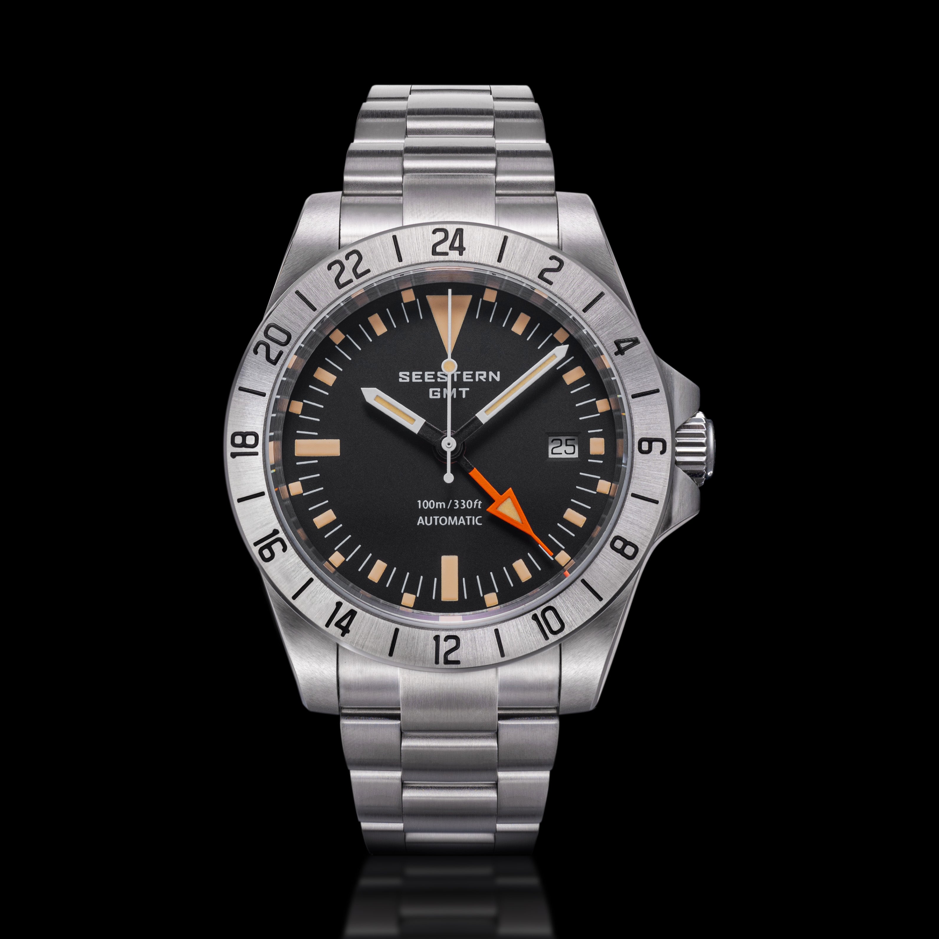 Seestern Heritage S436-2 BB Black Dial GMT Automatic