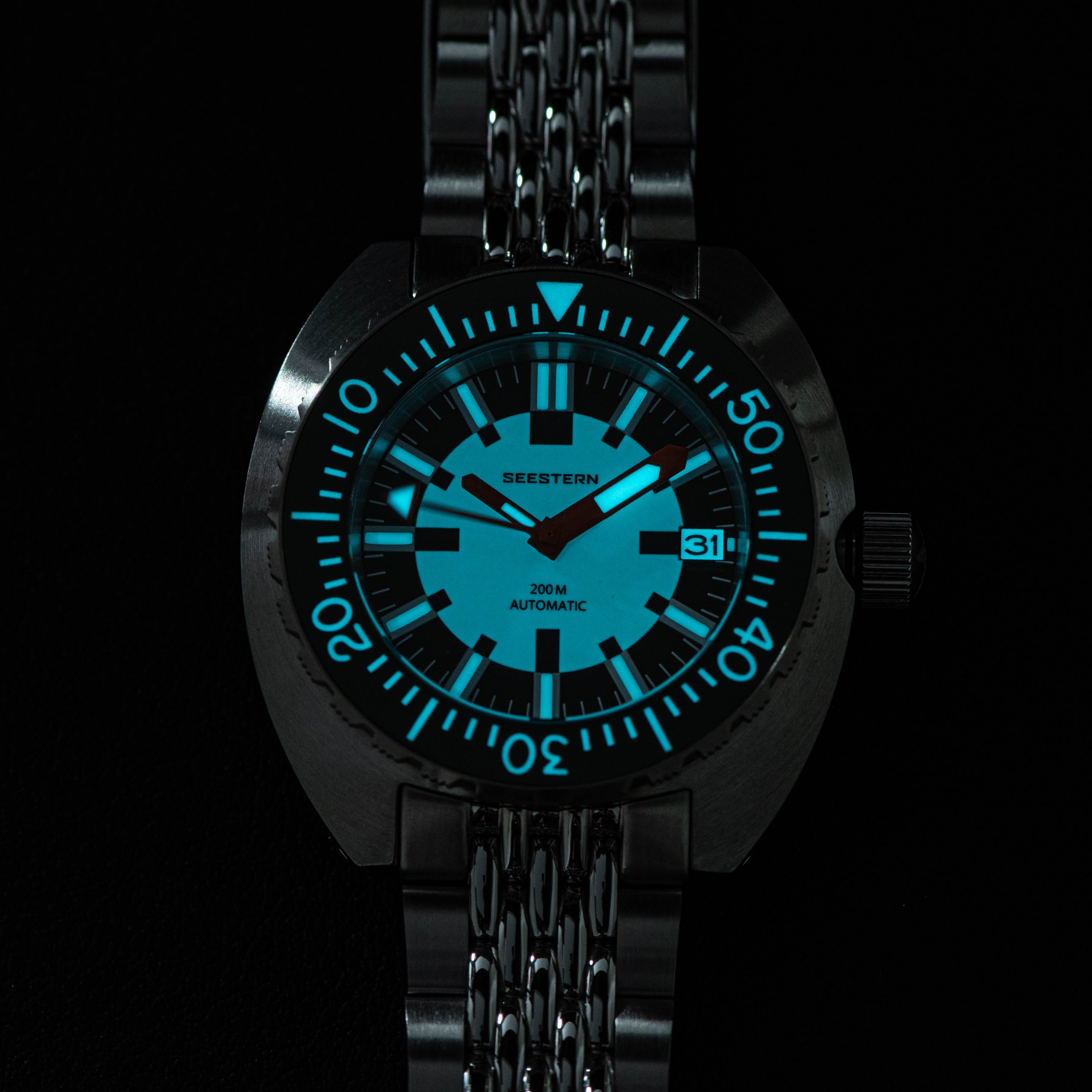 いと様　seesee Seestern DOX12 Checker Dial Diver Luminous