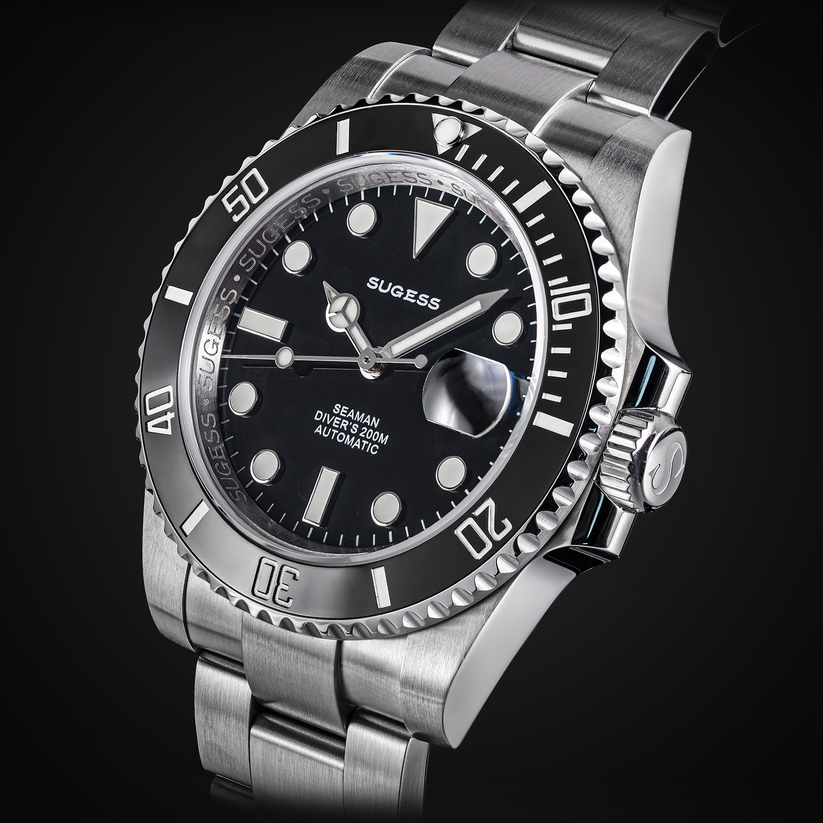 Ocean Star S421 SU116610LN Black Dial Black Bezel Automatic (Seagull S
