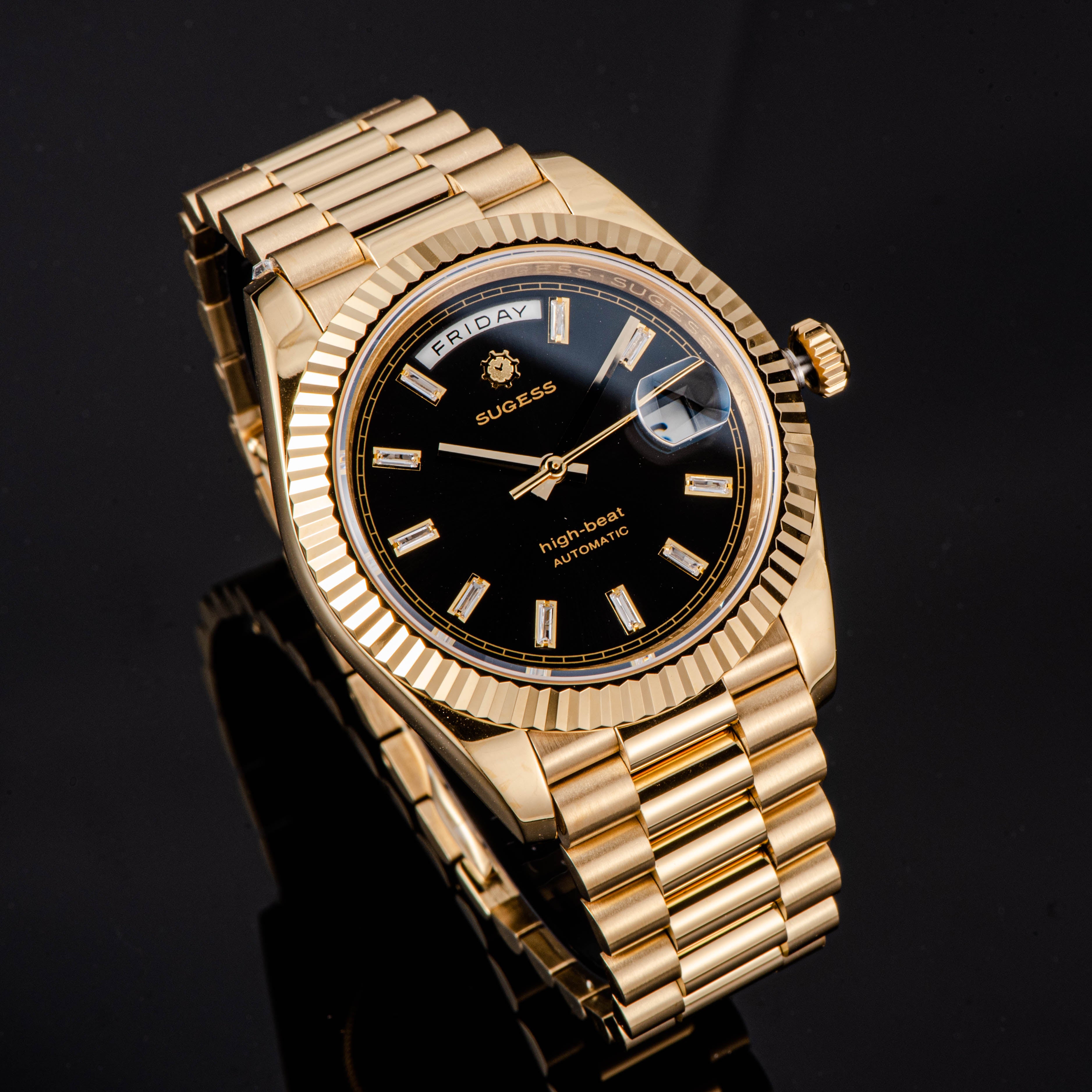 s*t様 eskuche33 ゴールド Heritage S433 433 DD Date and Day Display Gold Automatic