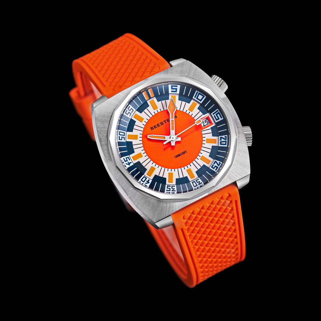 Seestern S471 Internal Rotating Bezel Orange Dial Automatic