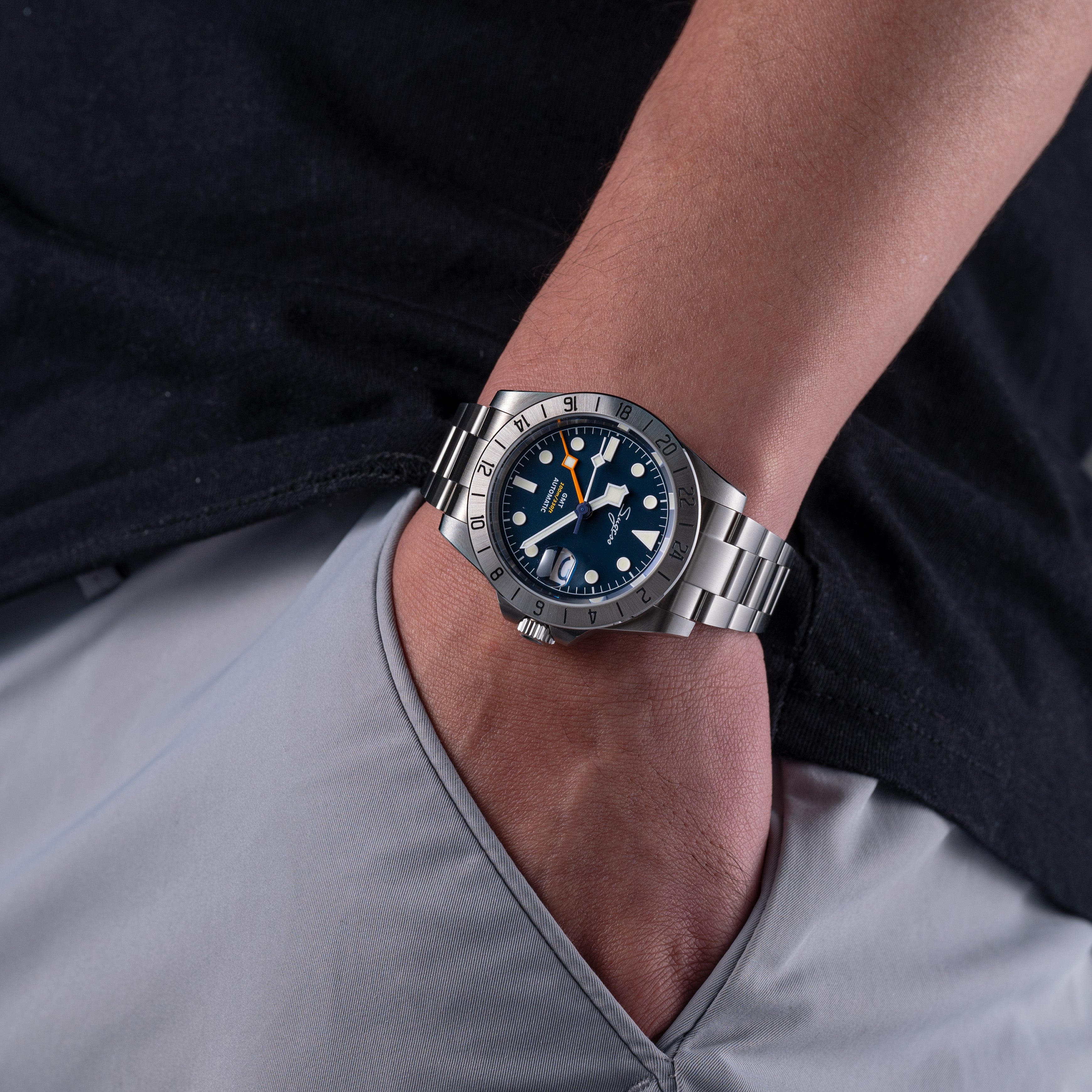 Sugess S463 GMT 自動巻き時計 Heritage S463 BB GMT Deep Blue Dial