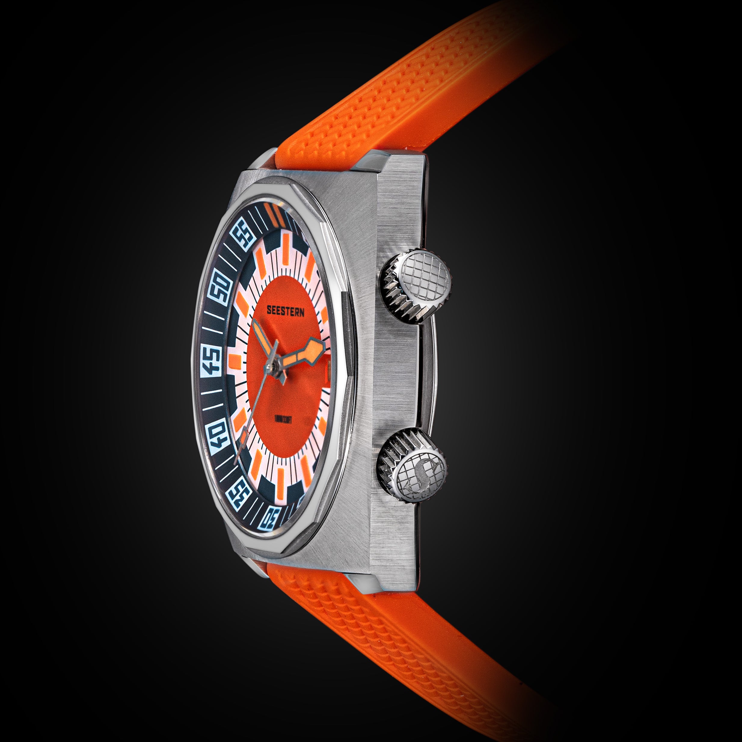 Seestern S471 Internal Rotating Bezel Orange Dial Automatic