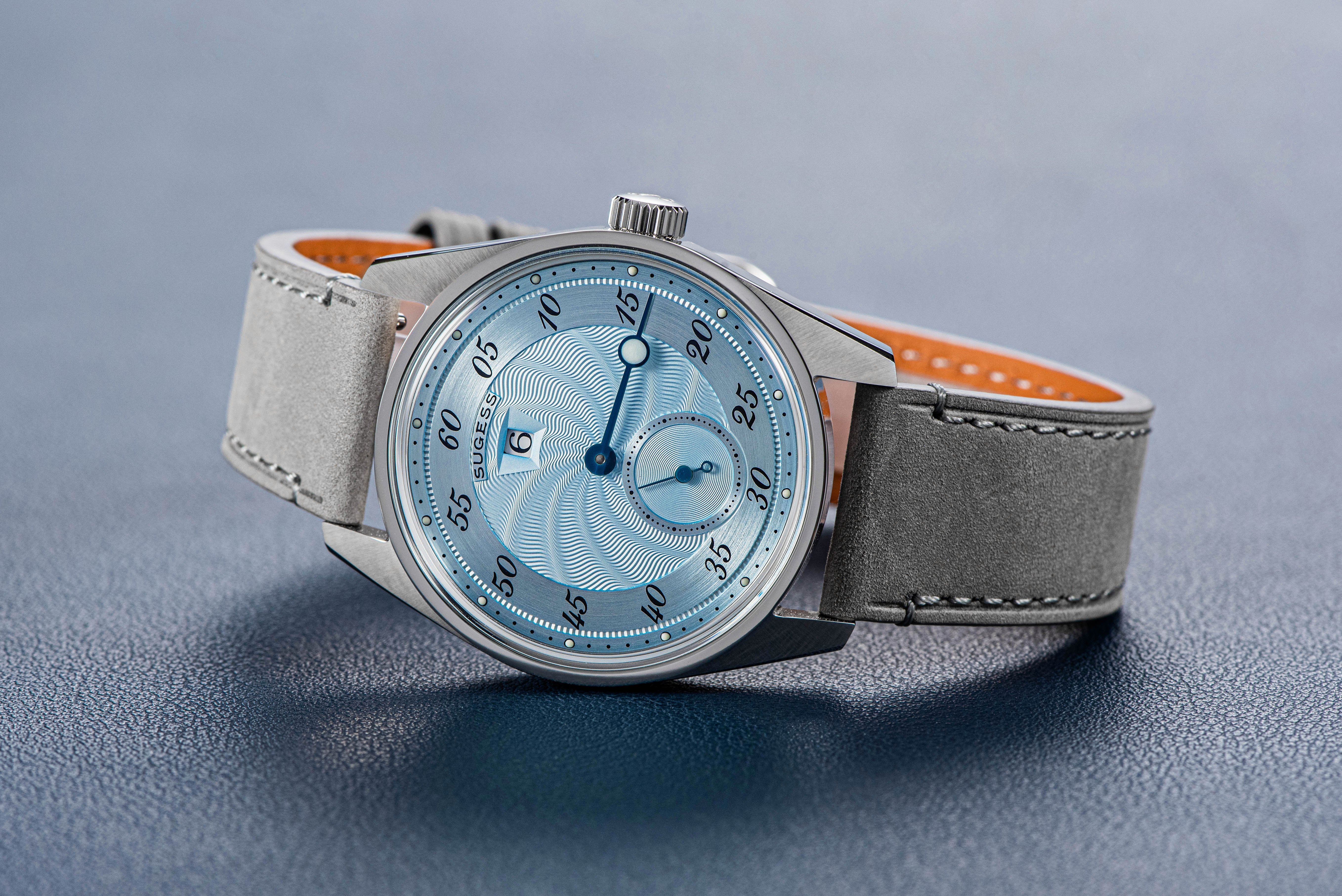 Automatic S451-1 Light Blue Dial Jumping Hour One Pointer Stainless St