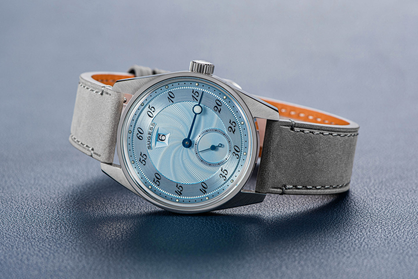 Automatic S451-1 Light Blue Dial Jumping Hour One Pointer Stainless Steel