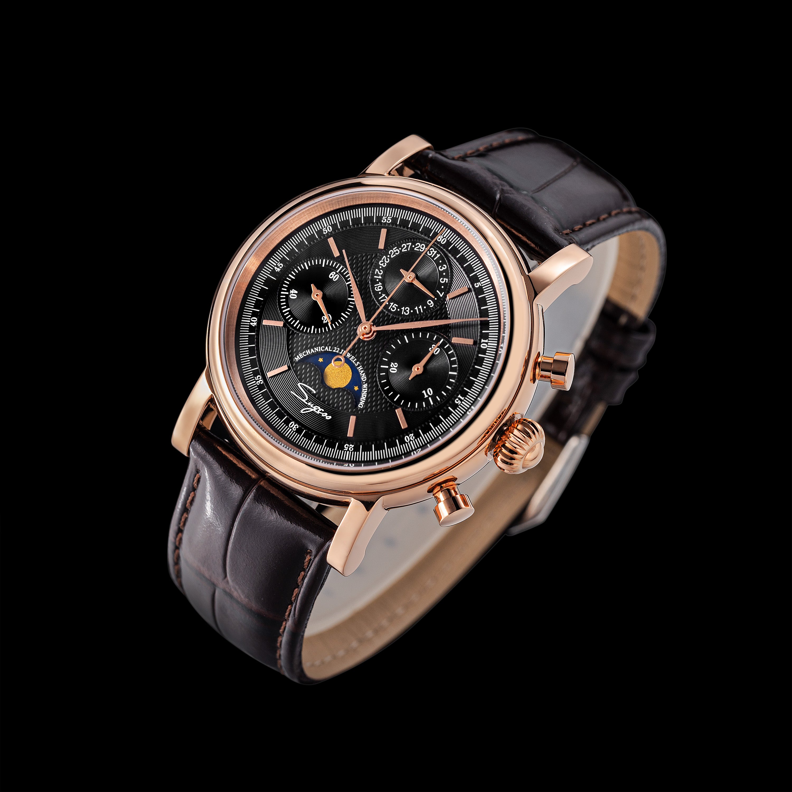 Sugess Moonphase Seagull ST1908 Movement Watch SU1908SW