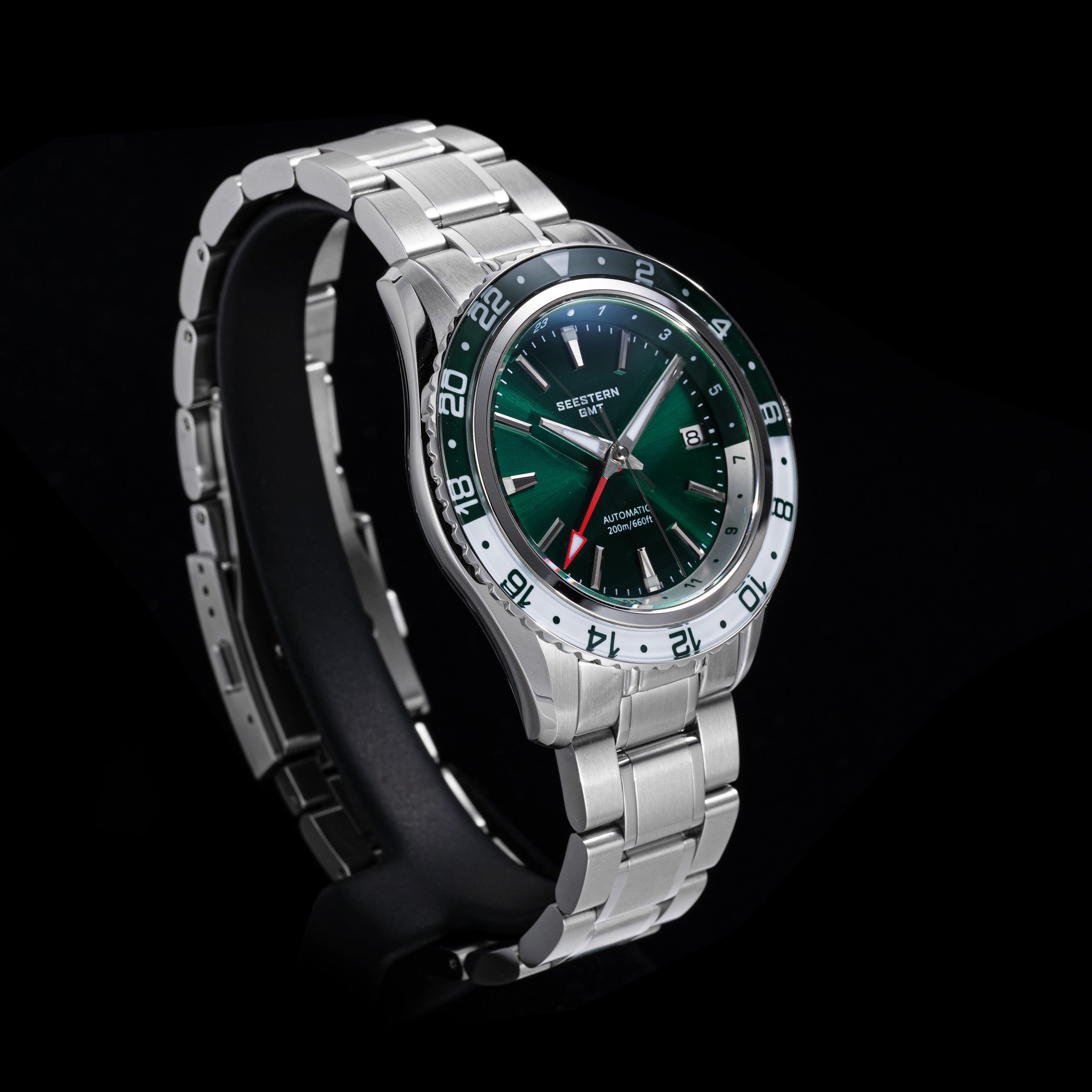Seestern S456 GMT Automatic Burst Green Dial Automatic