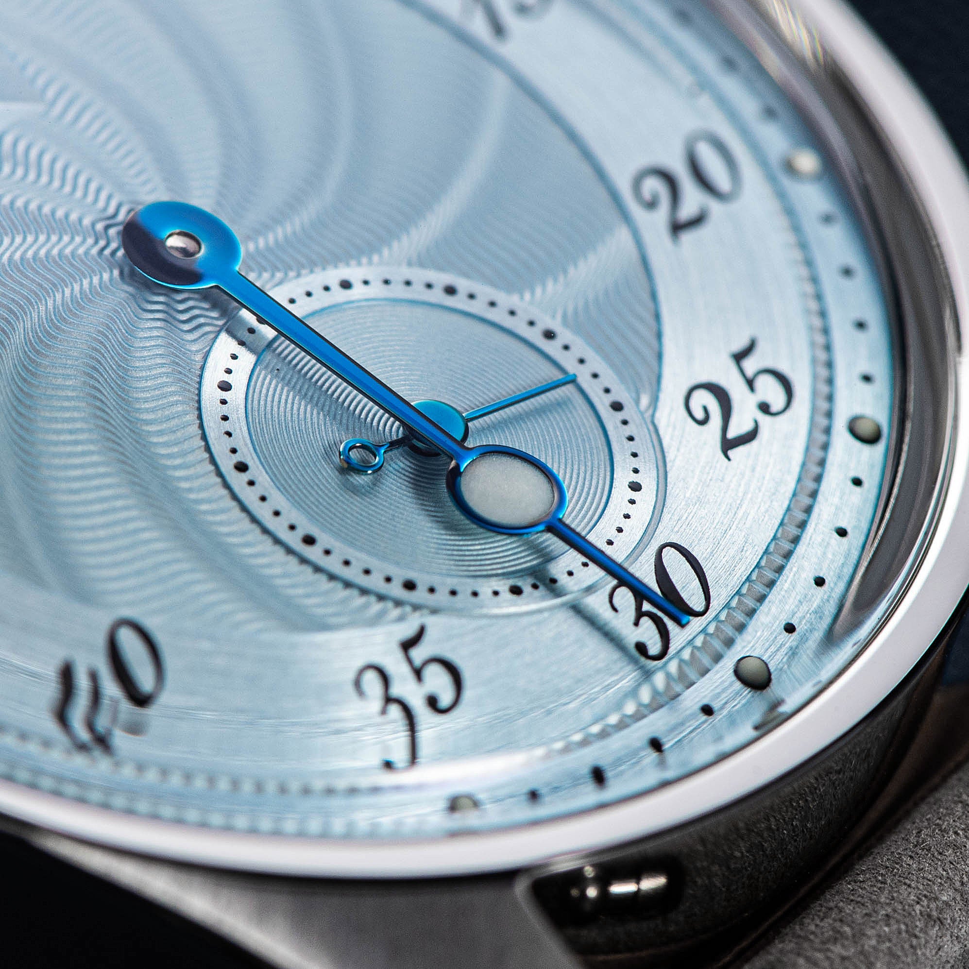 Automatic S451-1 Light Blue Dial Jumping Hour One Pointer Stainless St